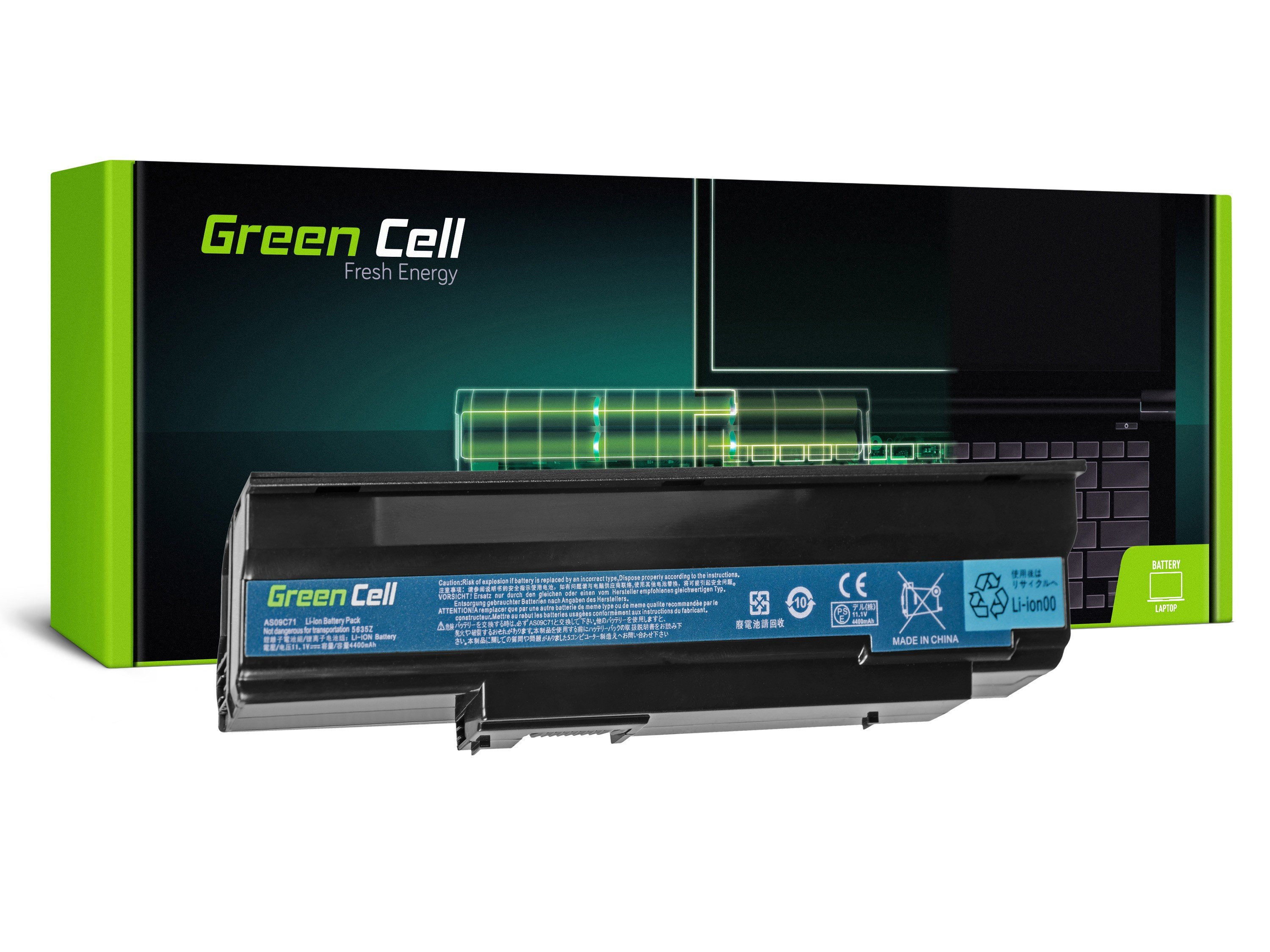 *Green Cell AC12 Baterie Acer AS09C31/AS09C70/AS09C71/AS09C75/BT.00603.078/BT.00603.093 4400 mAh Li-ion