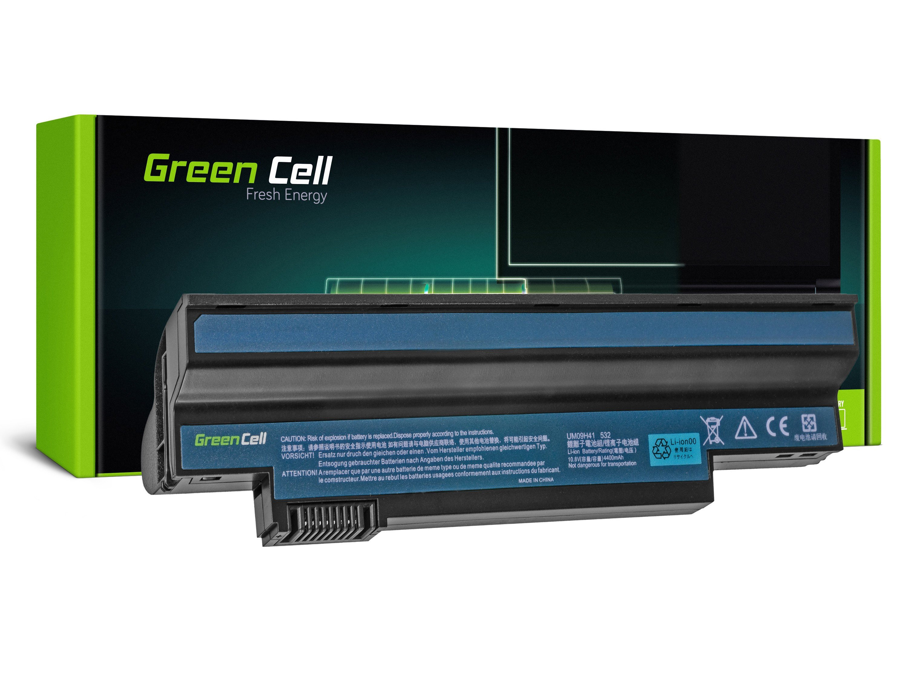 Green Cell AC18 Baterie Acer Aspire One 532/UM09G51/UM09H31/UM09H36/UM09C31 4400 mAh Li-ion