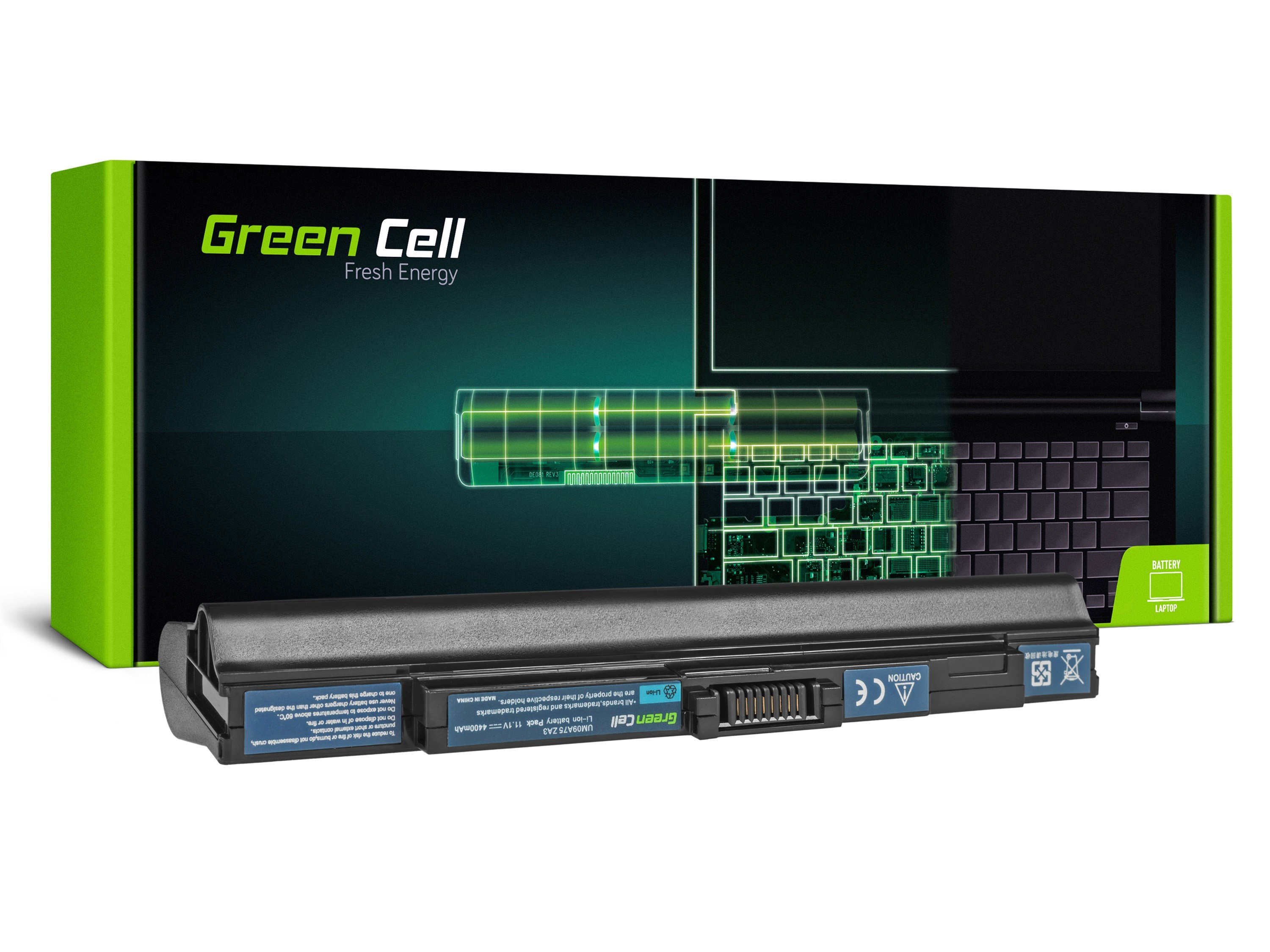 Green Cell AC35 Baterie Acer Aspire One 531h/751h/Acer UM09A31/UM09A41/UM09A71/UM09A73 4400mAh Li-ion