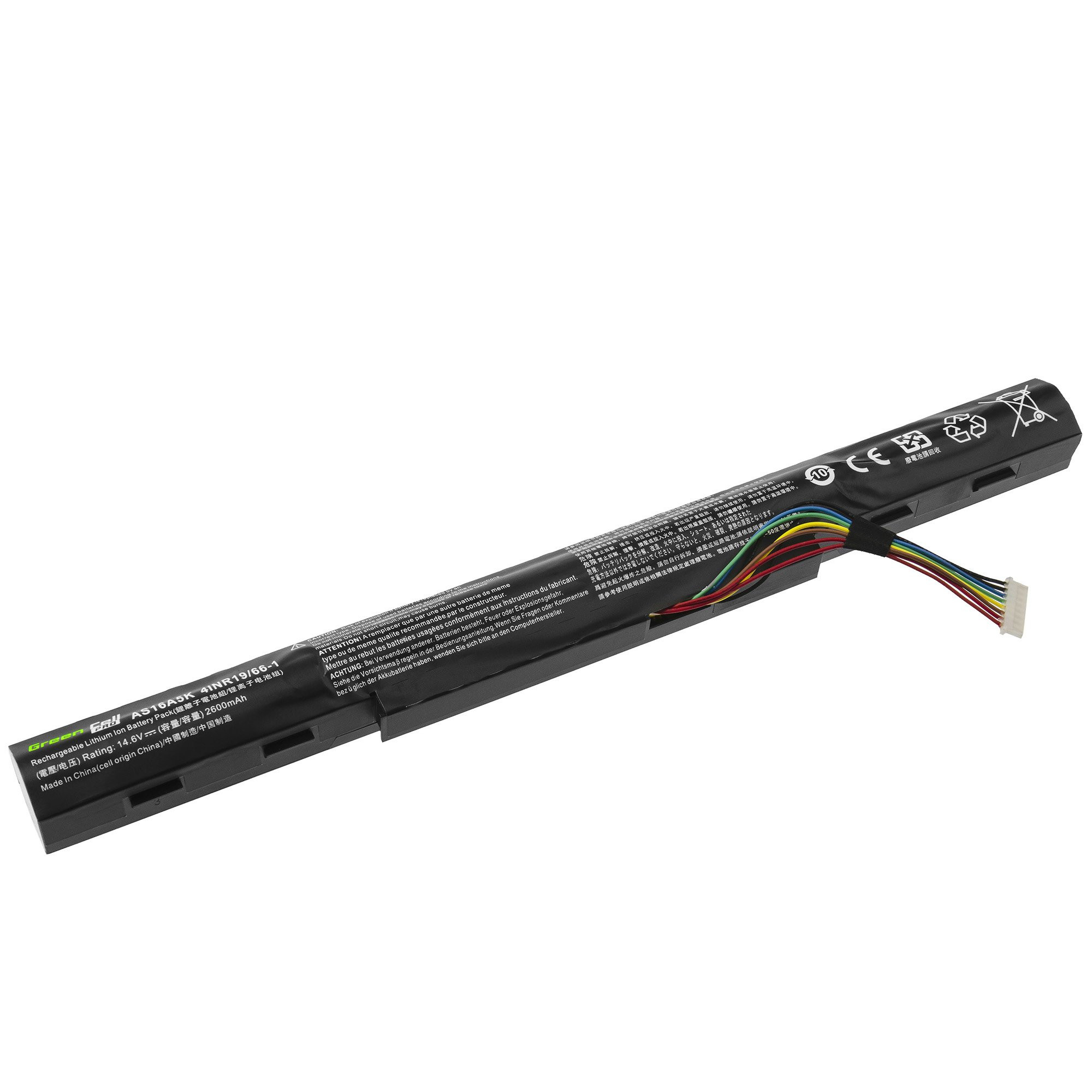Green Cell AC51PRO Baterie Acer AS16A5K Acer Aspire E15 E5-553 E5-553G E5-575 E5-575G F15 F5-573 F5-573G 2600mAh Li-ion
