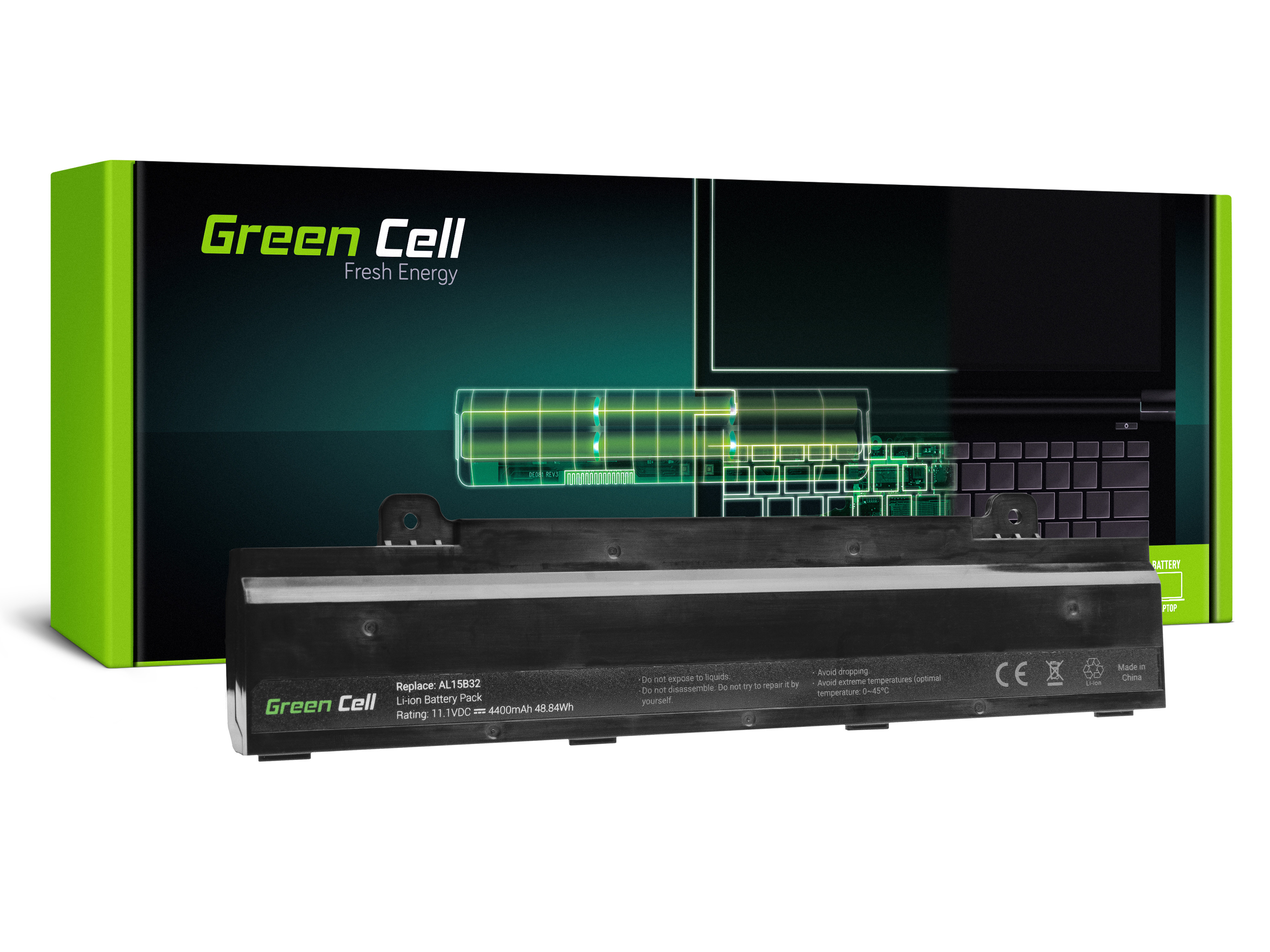 Green Cell AC60 Baterie Acer Aspire V/Acer Aspire V 15 V5/AL15B32 4400mAh Li-ion