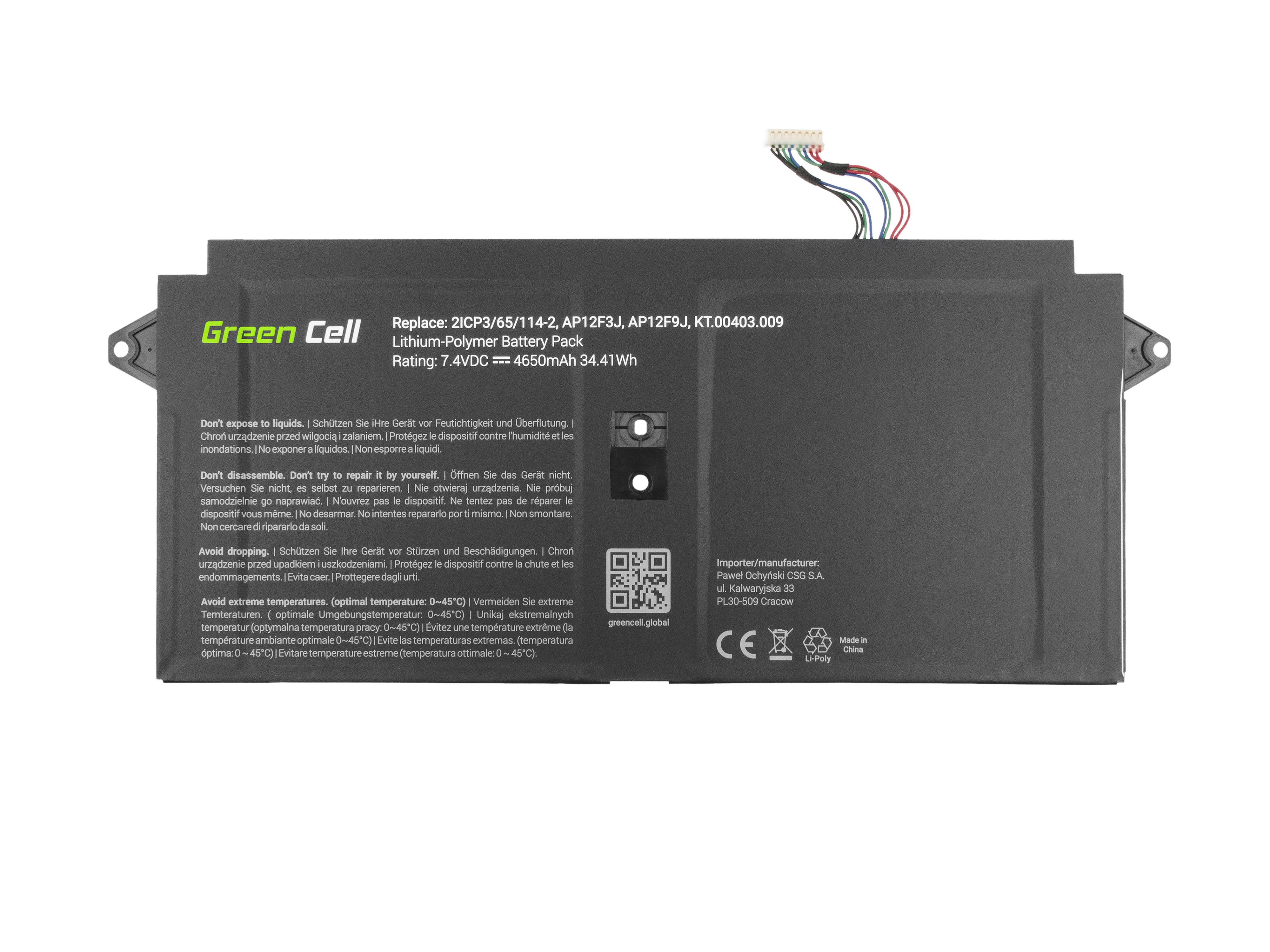 Green Cell AC58 Baterie Acer Aspire S7/AP12F3J 4650mAh Li-Pol – neoriginální