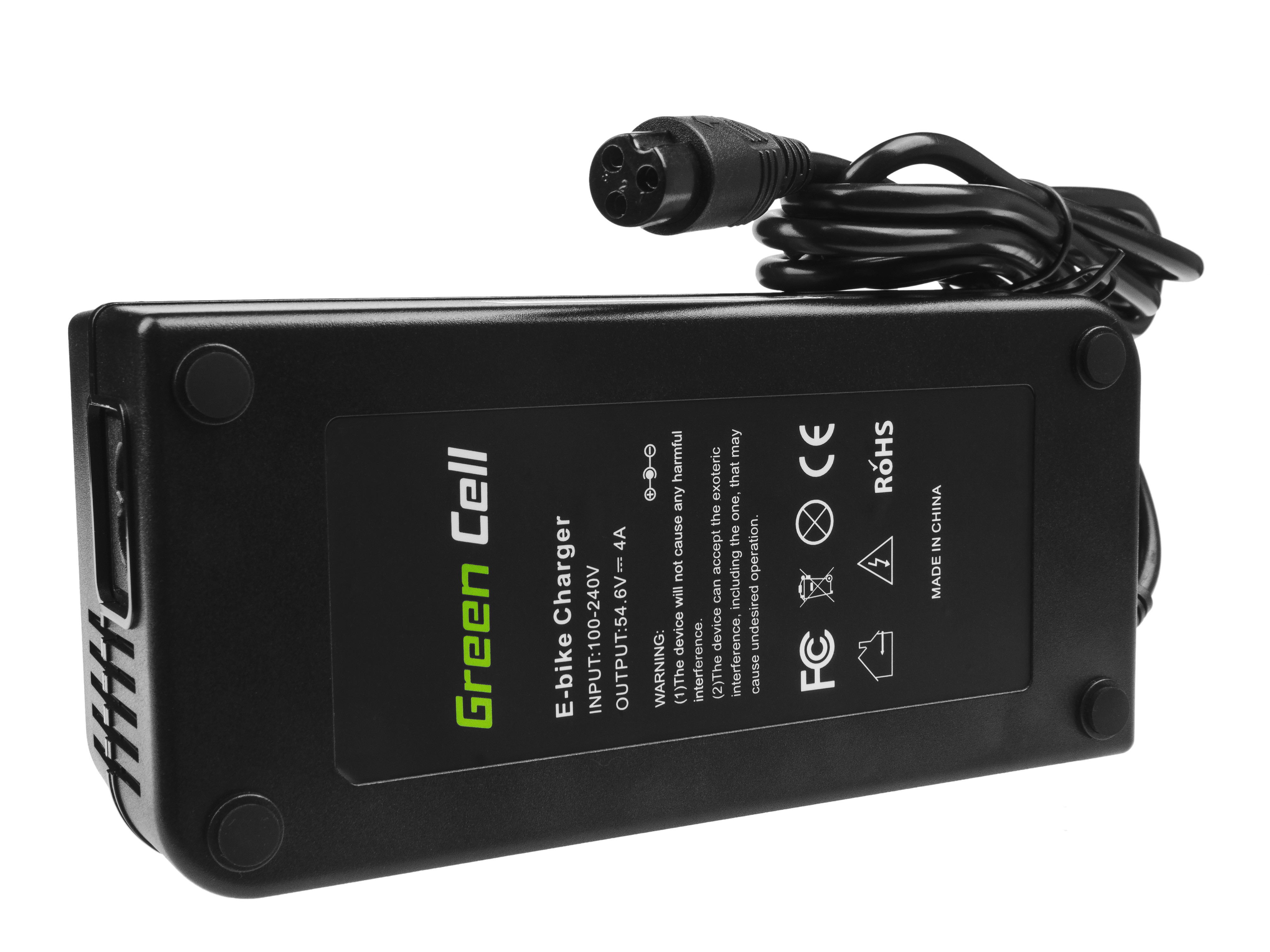 **Green Cell ACEBIKE11 Adaptér 54.6V 4A (3 pin) pro Baterie - elektrokola EBIKE 48V