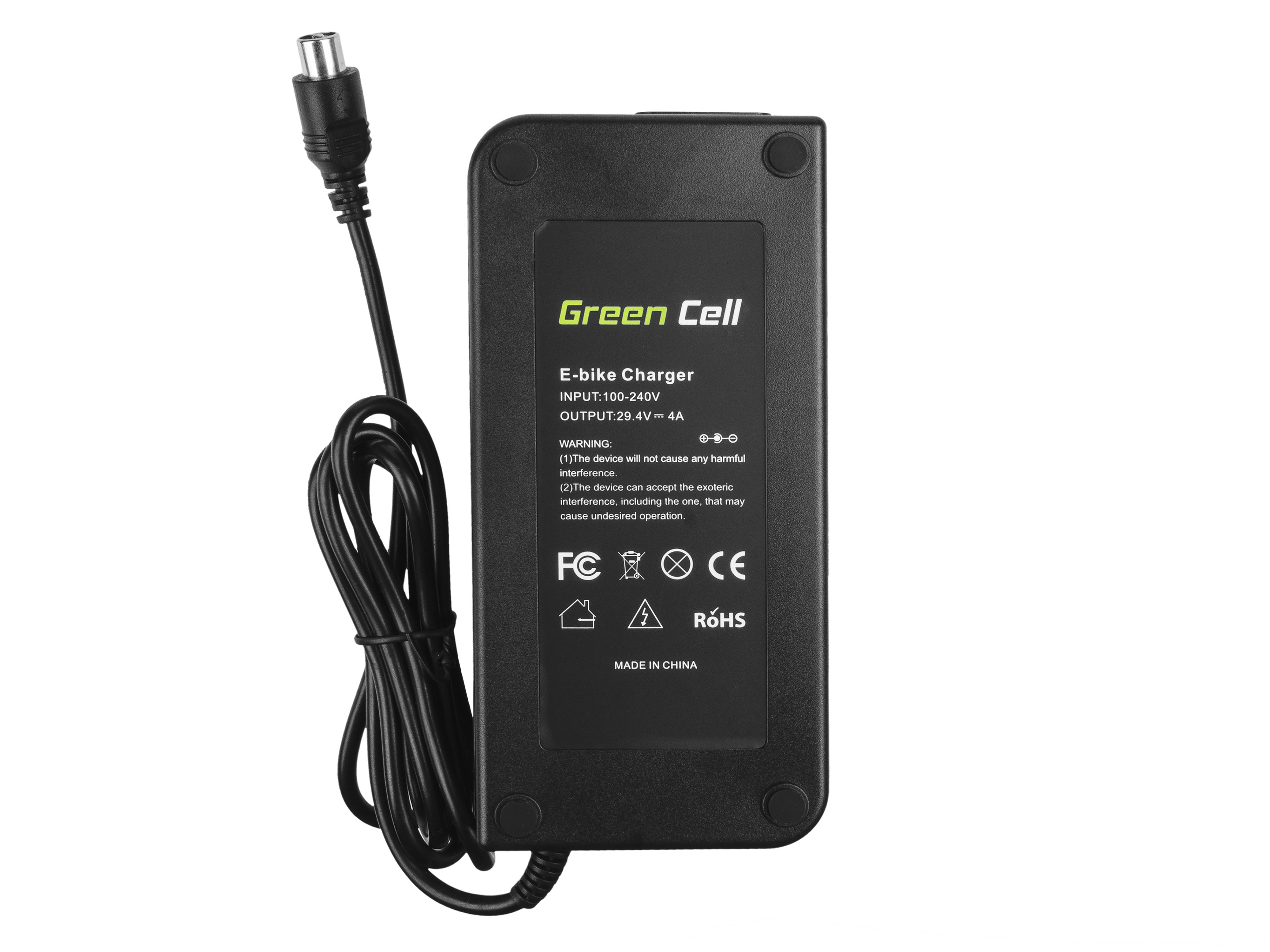 Green Cell ACEBIKE18 Adaptér 29.4V 4A (RCA) pro Baterie - elektrokola EBIKE 24V