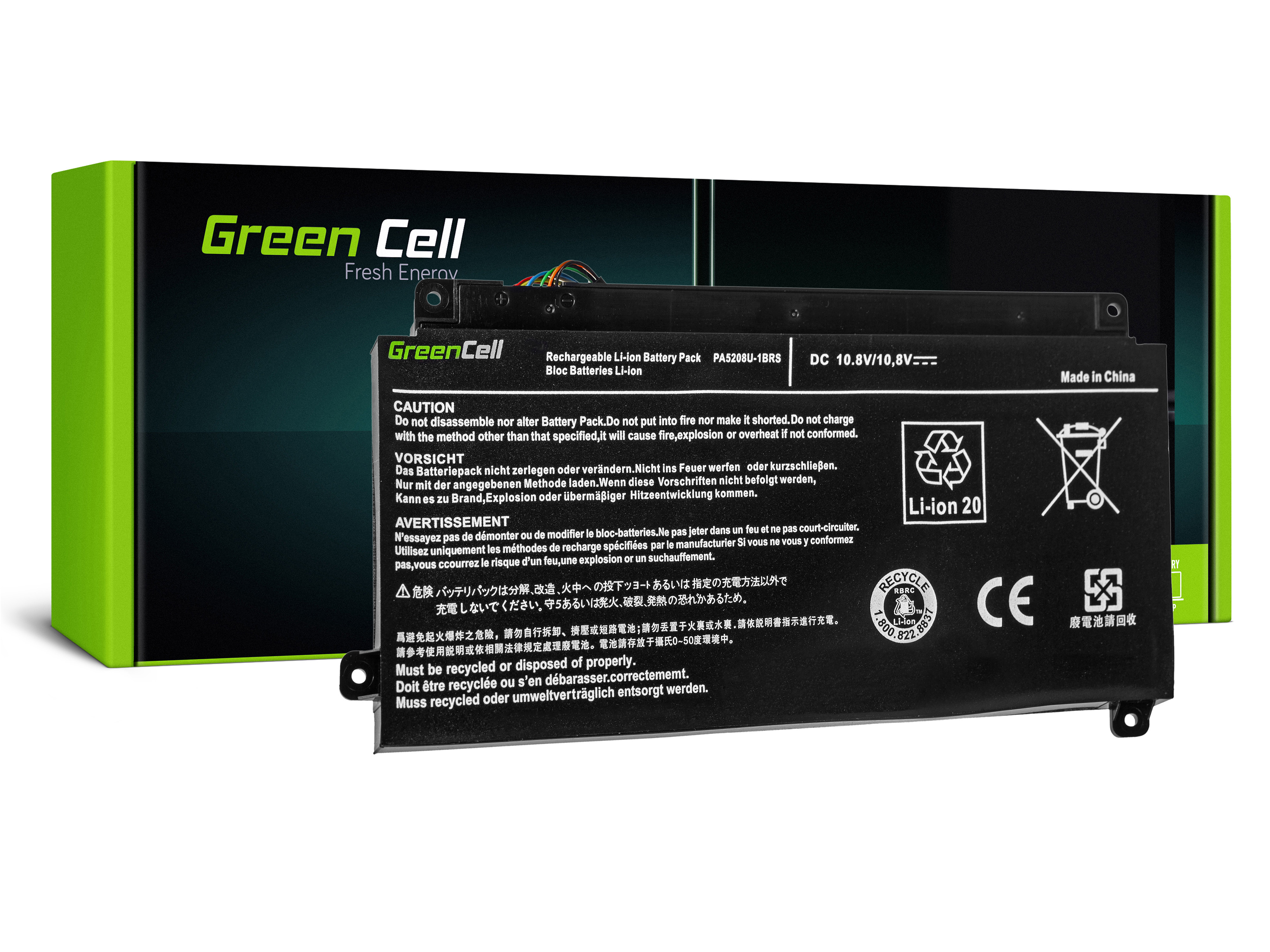 Green Cell TS57 Baterie Toshiba Satellite Radius 15 P50W P55W, Toshiba ChromeBook 2 CB30-B 3400mAh Li-Pol