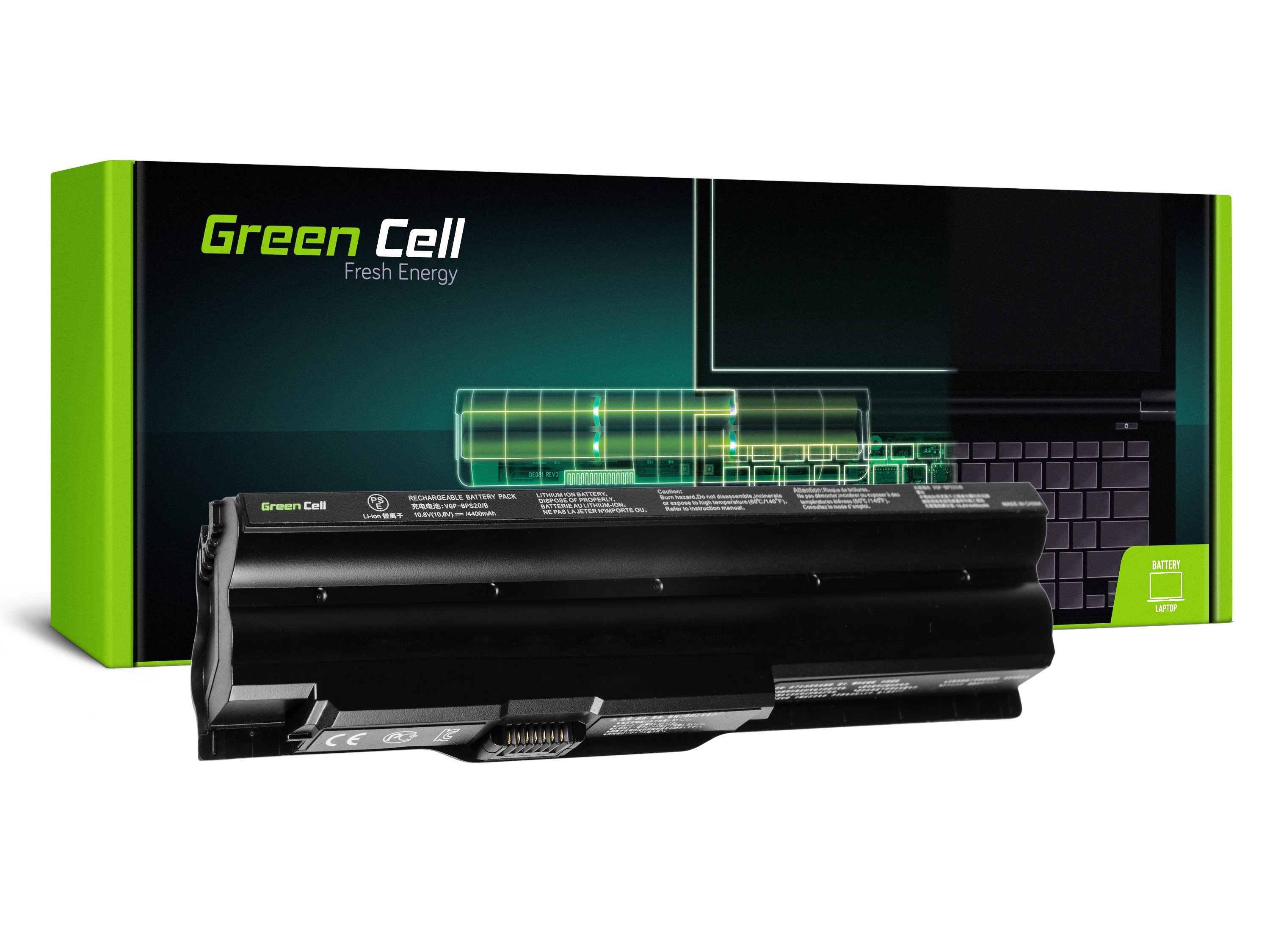 Green Cell SY19 Baterie Sony VGP-BPS20 VGP-BPS20/B VGP-BPL20 Sony Vaio 4400mAh Li-Ion