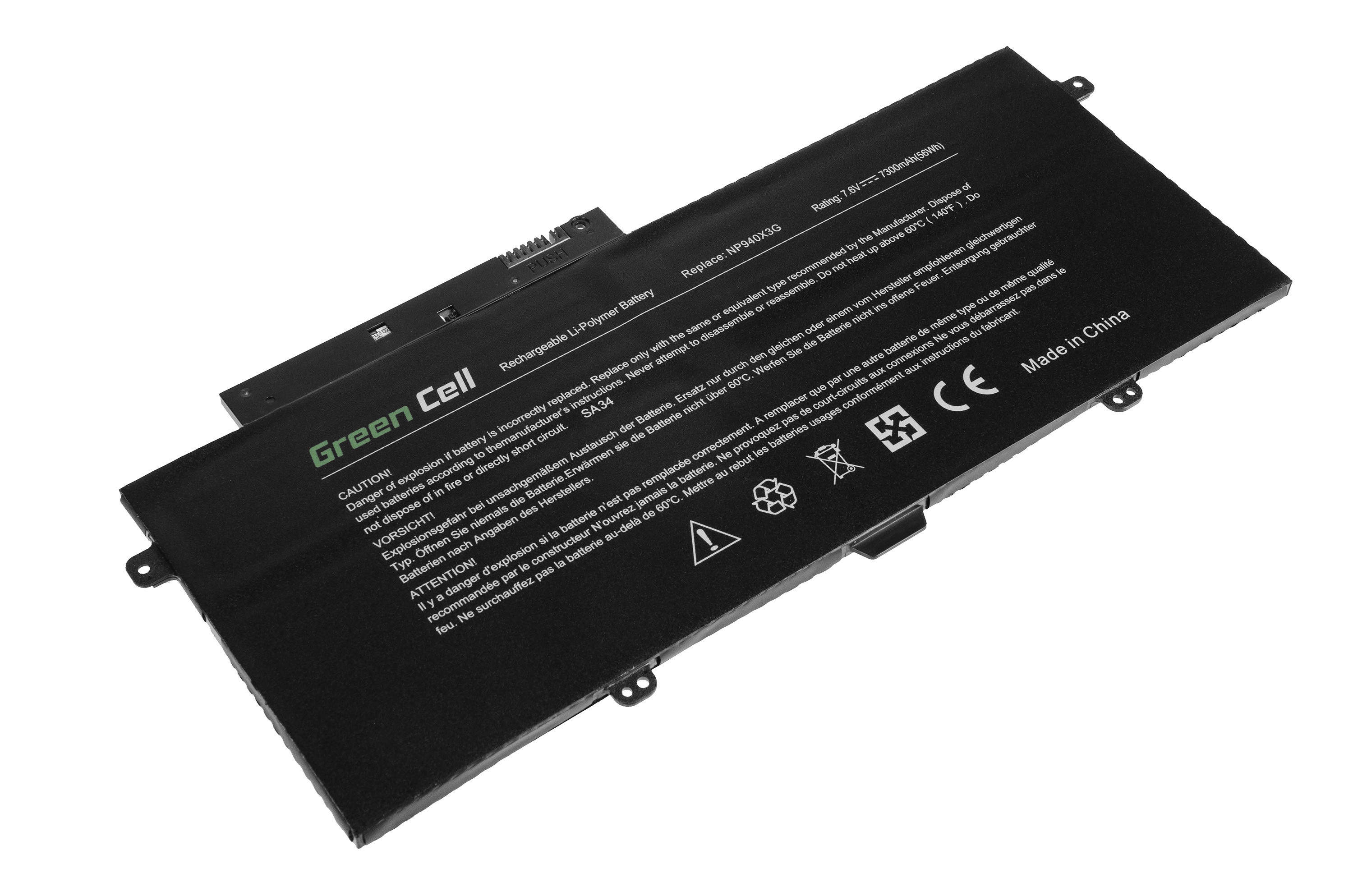 Green Cell SA34 Baterie Samsung AA-PLVN4AR Samsung ATIV Book 9 Plus 940X3G NP940X3G 7300mAh Li-Pol