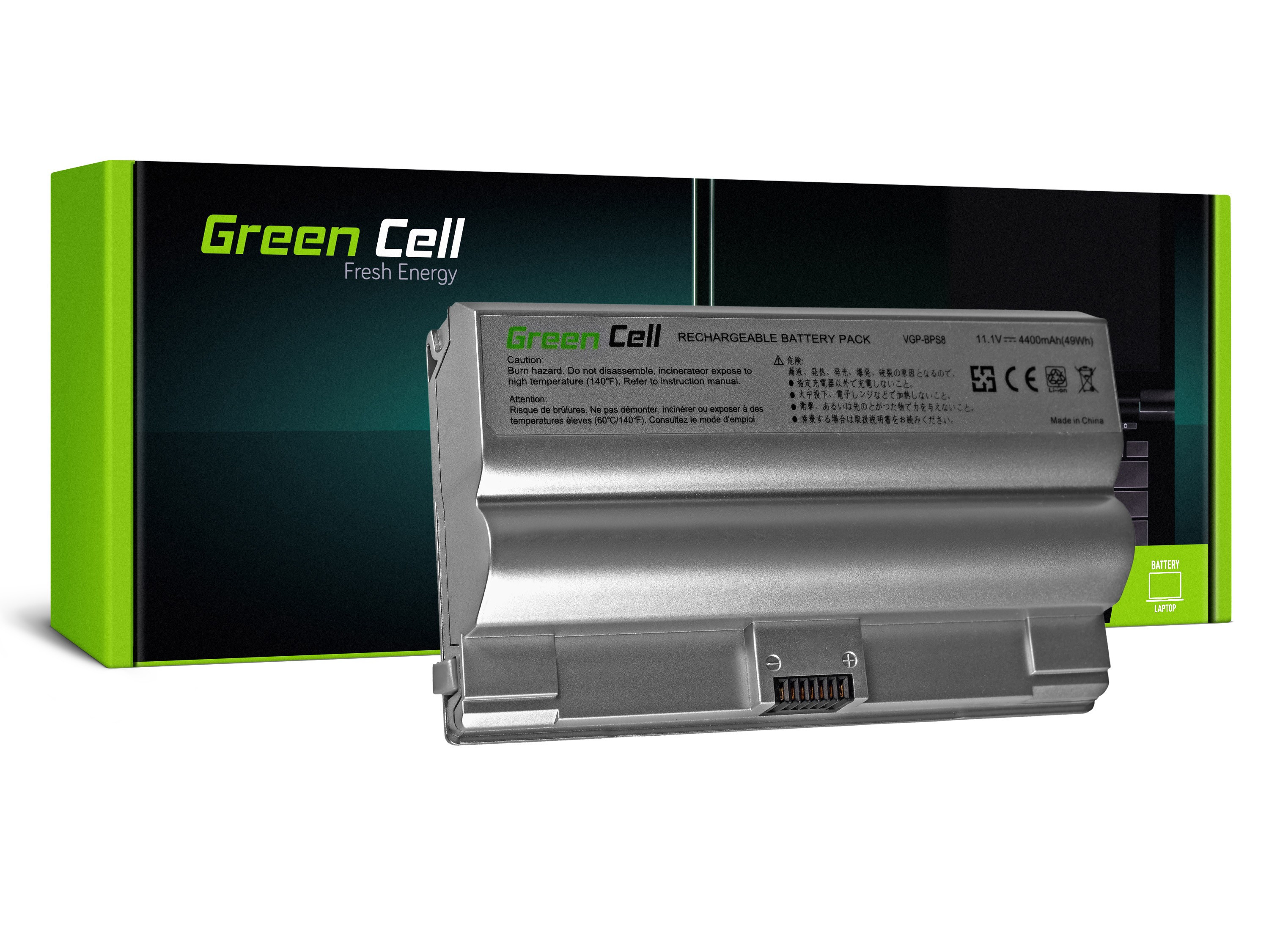 Green Cell SY02 Baterie Sony VGP-BPS8 VGP-BPS8A, Sony Vaio VGN-FZ 4400mAh Li-Ion