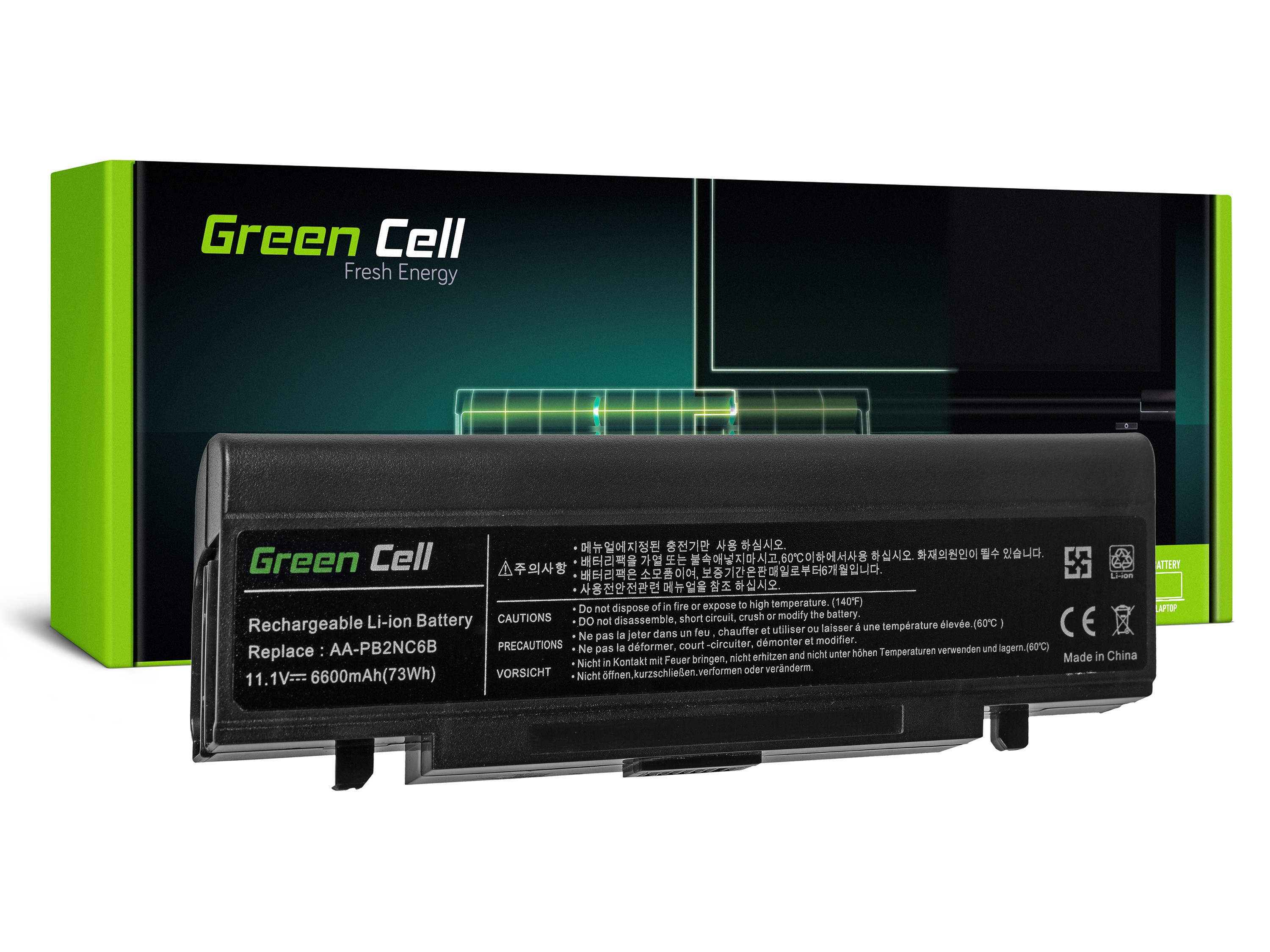 Green Cell Battery AA-PB4NC6B for Samsung R60 R61 R70 R509 R510 R560 R610 R700 R710