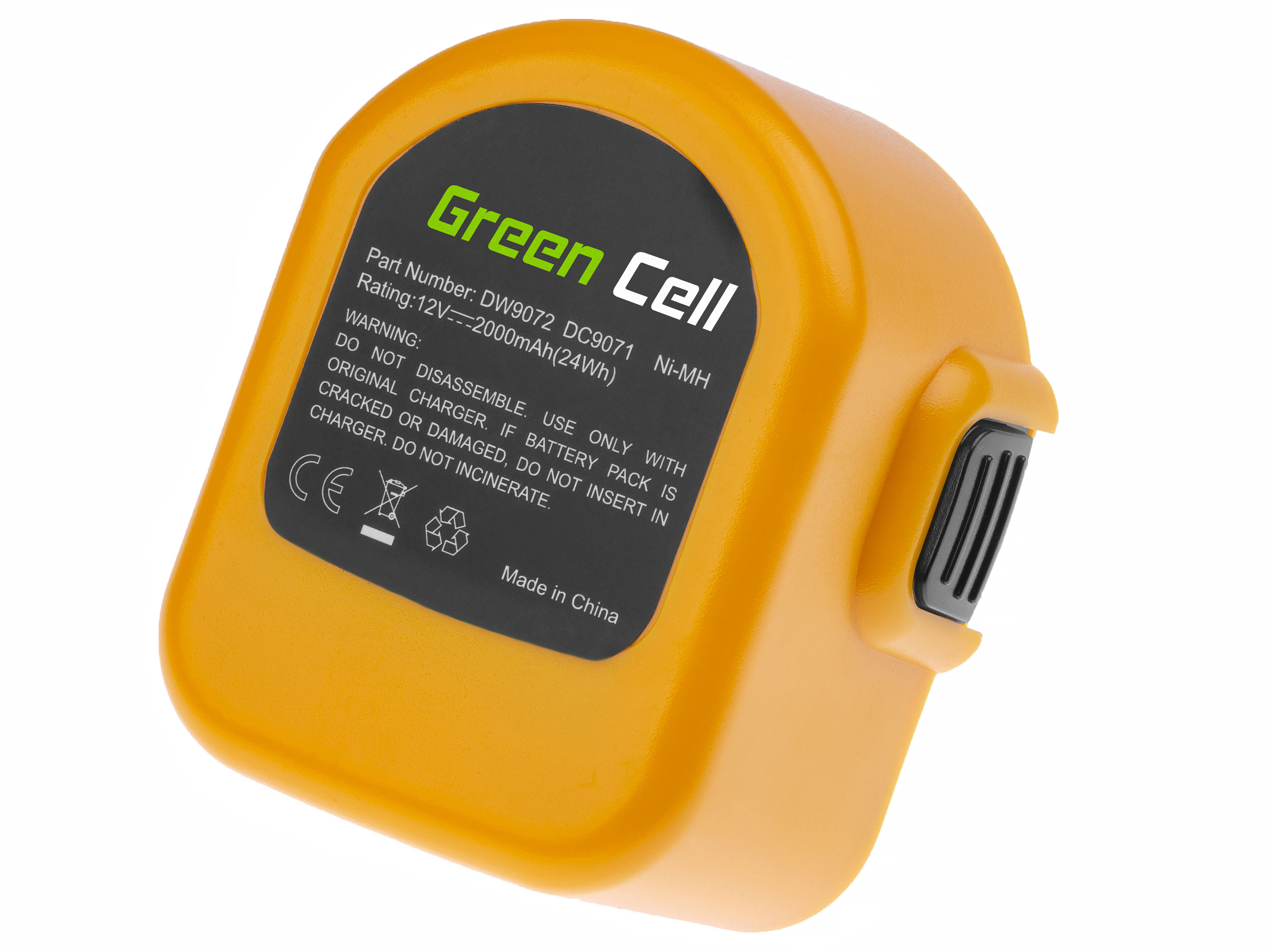*Baterie Green Cell DeWalt DE9037 DE9071 DE9074 12V 2000mAh Ni-MH – neoriginální