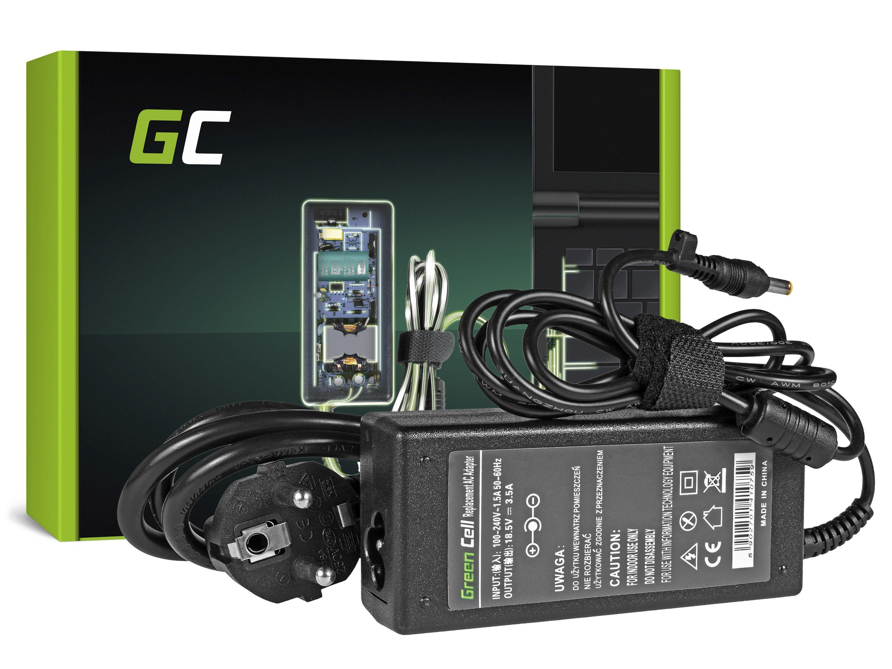 Green Cell AD11 Nabíječka adaptér pro HP 65W / 18.5V 3.25A / 4.8mm-1.7mm