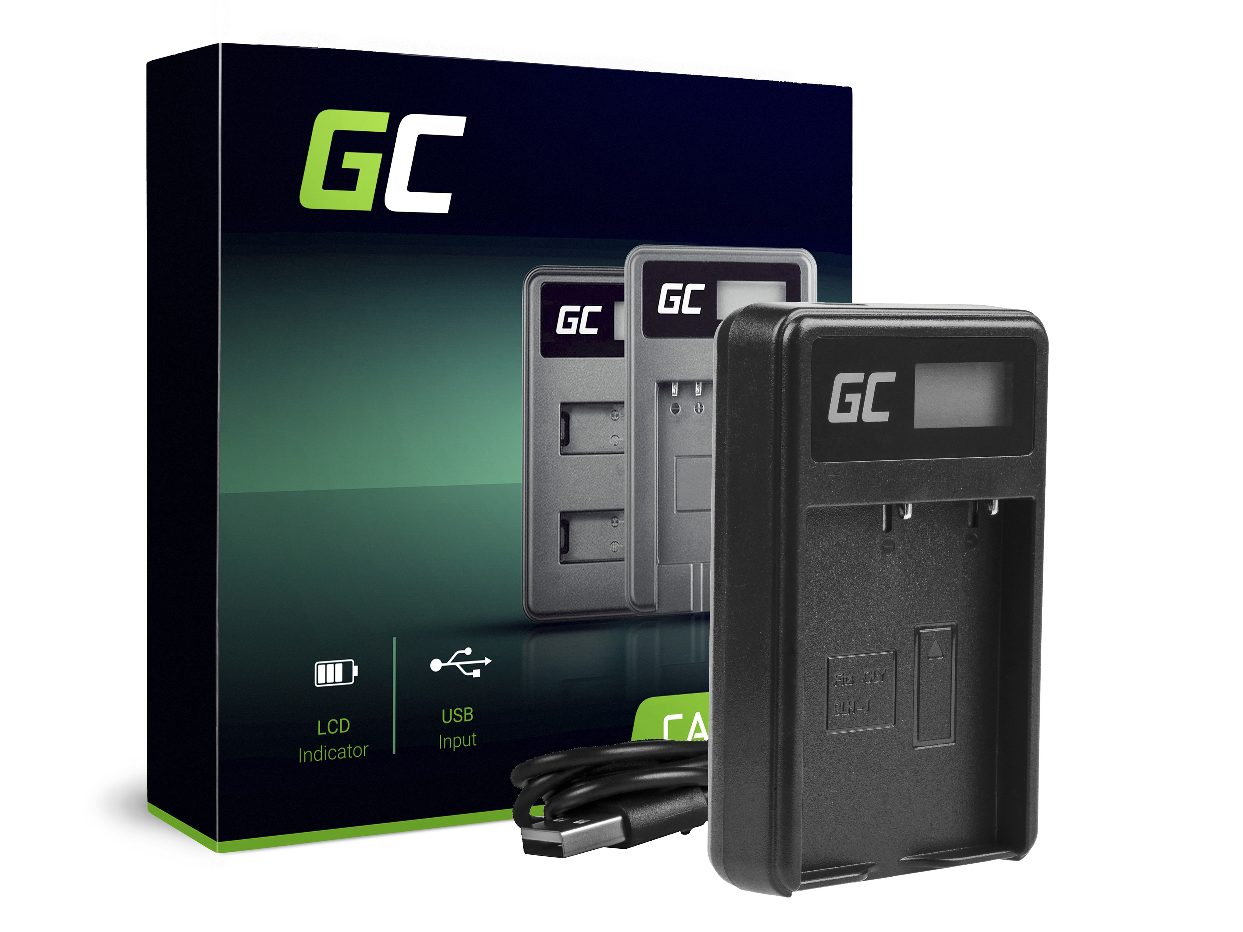 Green Cell Charger BCH-1 BCH1 for Olympus BLH-1 BLH1, OM-D E-M1 Mark II Grip HLD-9 (8.4V 5W 0.6A)