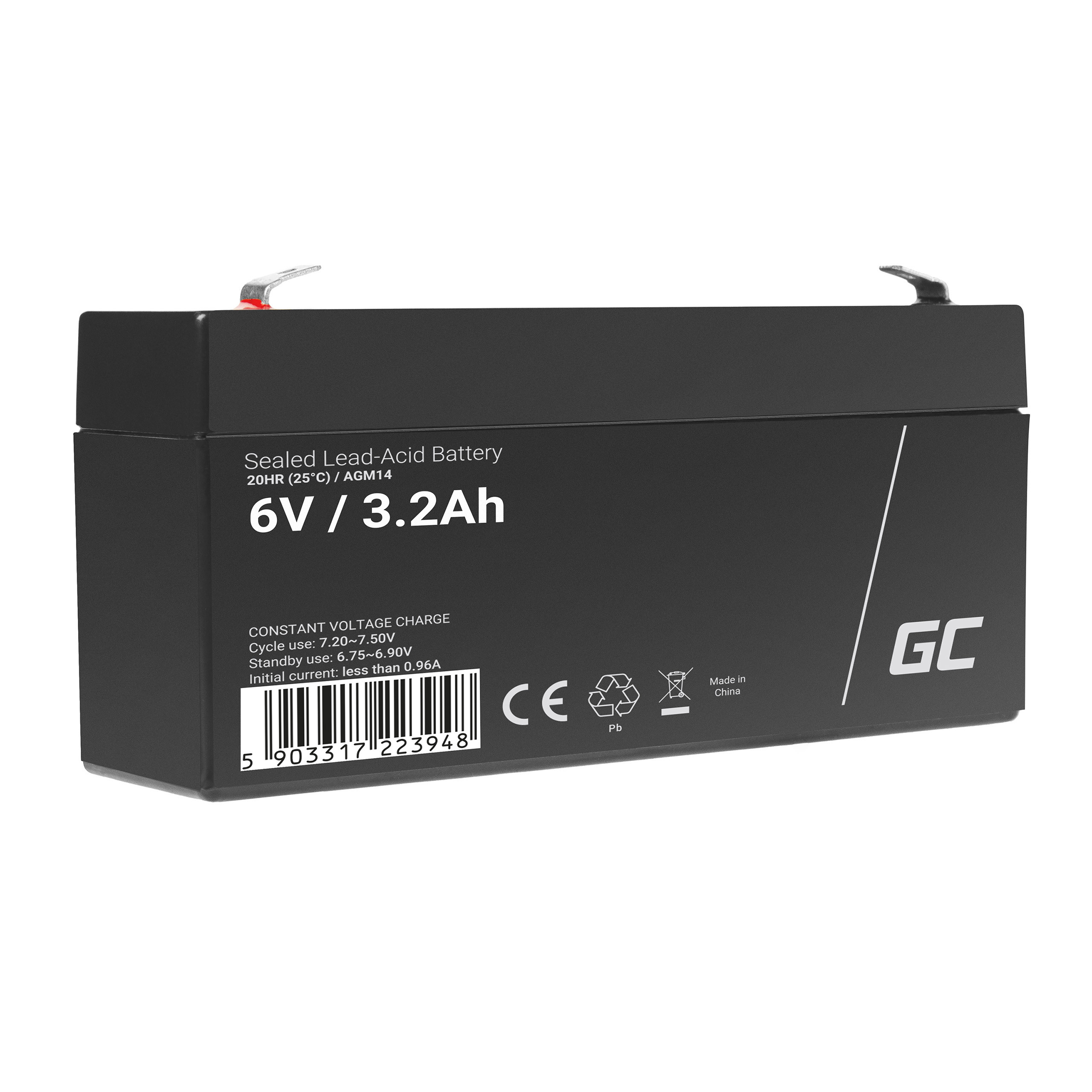 Green Cell AGM Baterie 6V 3.3Ah