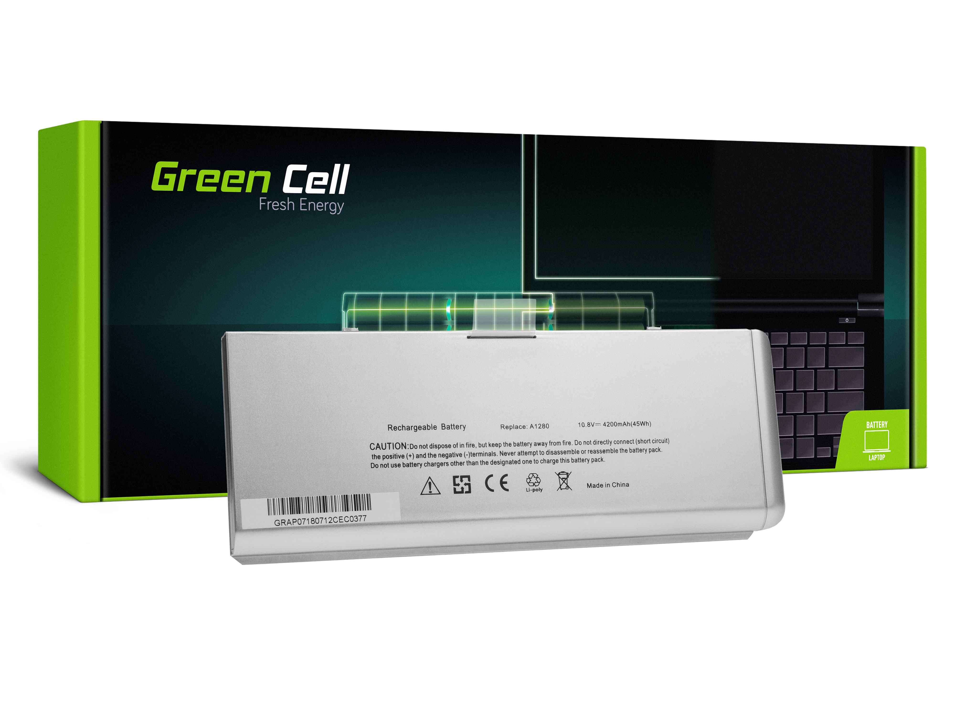 Green Cell AP07V2 Baterie Apple A1280/Apple Macbook 13' A1278 Aluminum (Late 2008) 45Wh Li-Pol