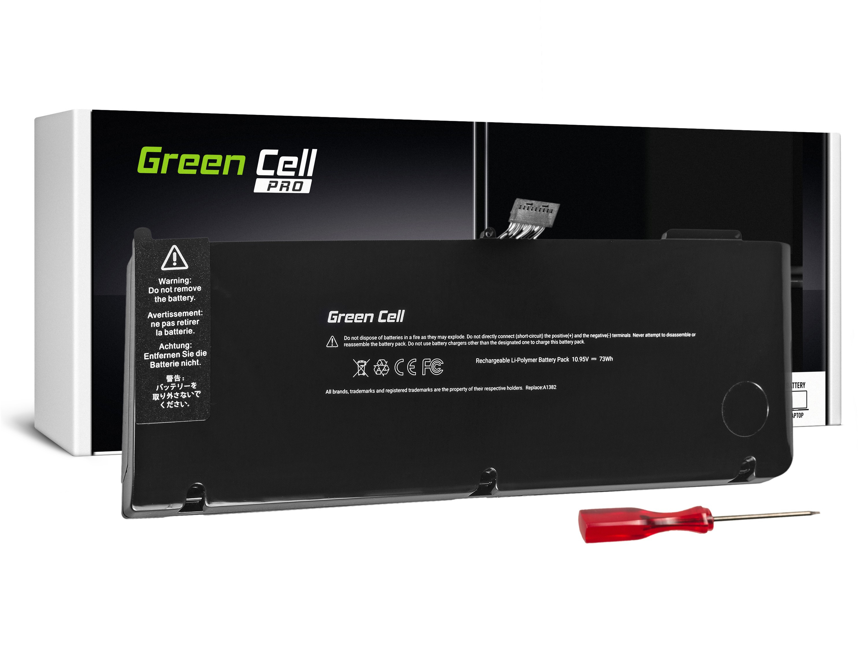 Green Cell AP08PRO Baterie Apple A1382 pro Apple MacBook Pro 15 A1286 (Early 2011, Late 2011, Mid 2012) 73Wh Li-Pol