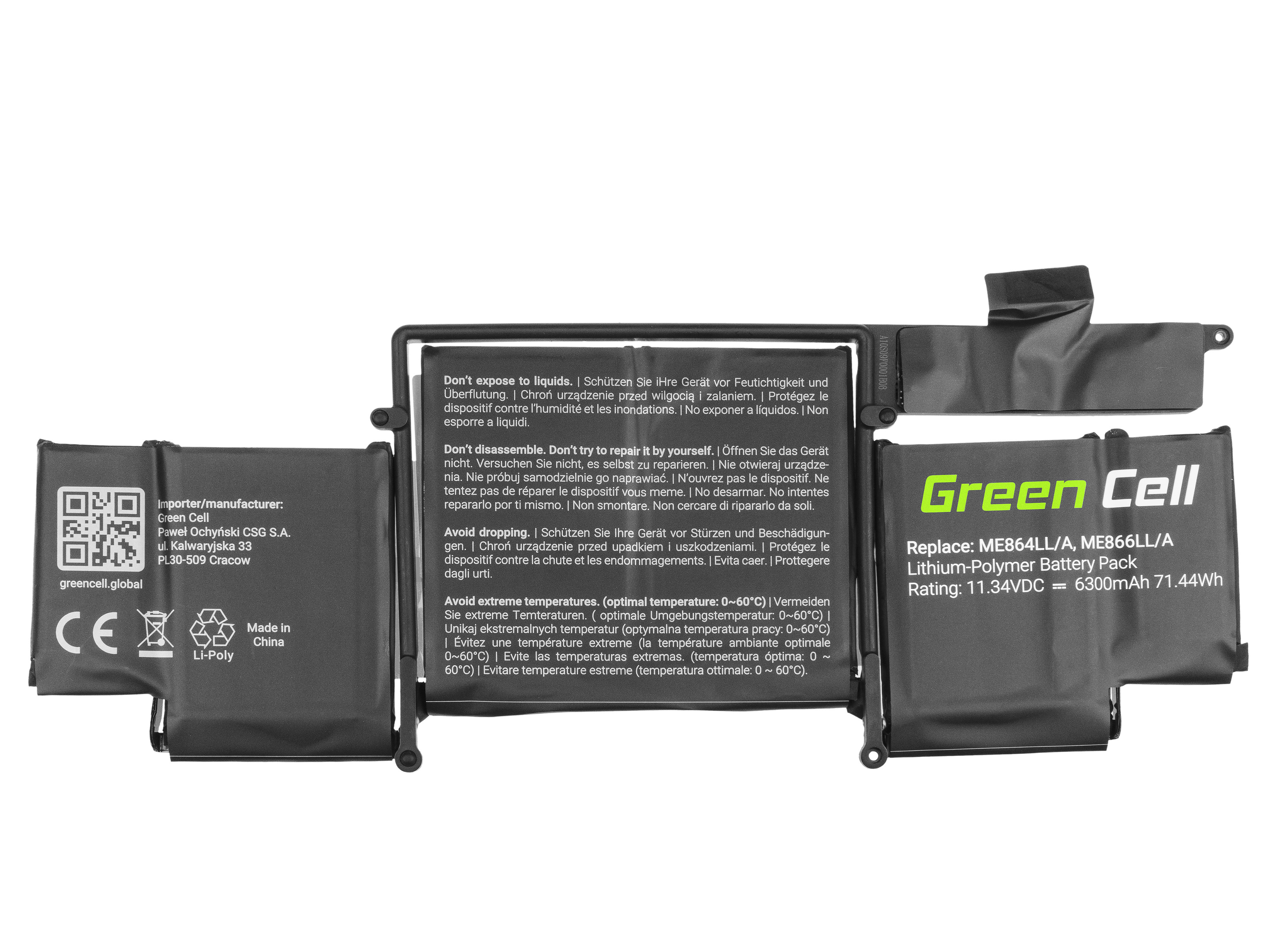 Green Cell AP21 Baterie Apple A1493 , Apple MacBook Pro 13 A1502 (Late 2013, Mid 2014) 71.44Wh Li-Pol