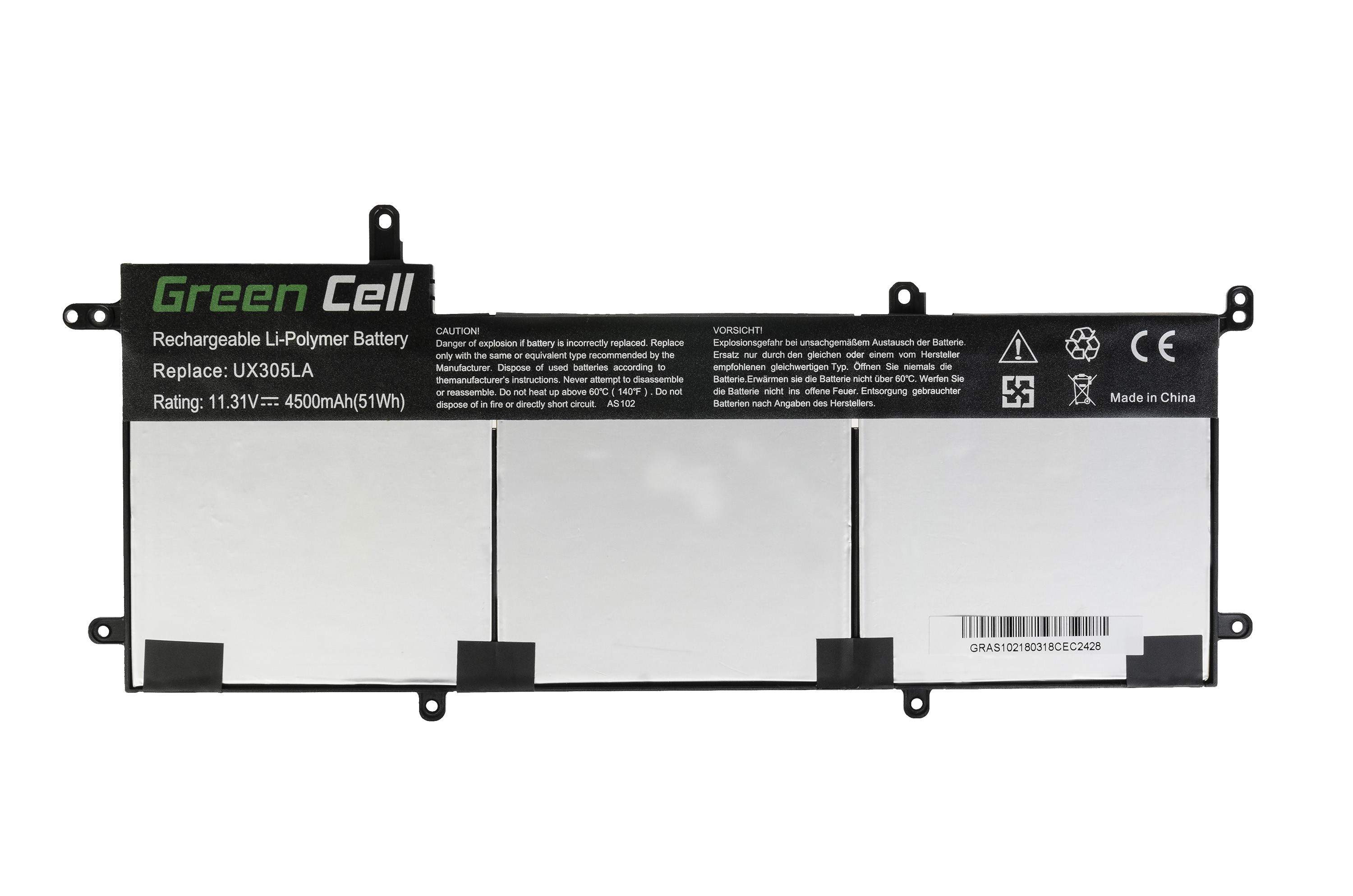 Green Cell AS102 Baterie Asus Zenbook UX305L/UX305LA/UX305U/UX305UA 4500mAh Li-Pol