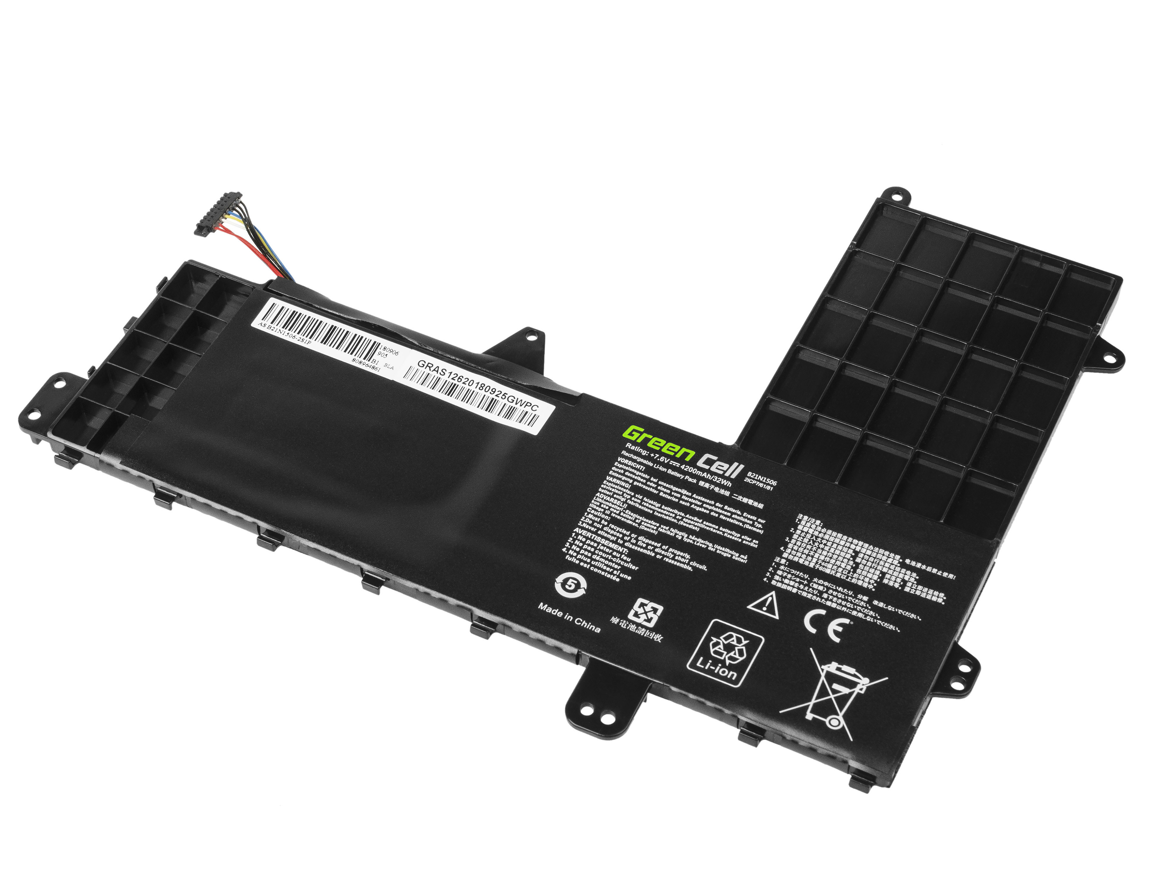 Green Cell AS126 Baterie Asus B21N1506/Asus EeeBook E502M/E502MA 4200mAh Li-Pol