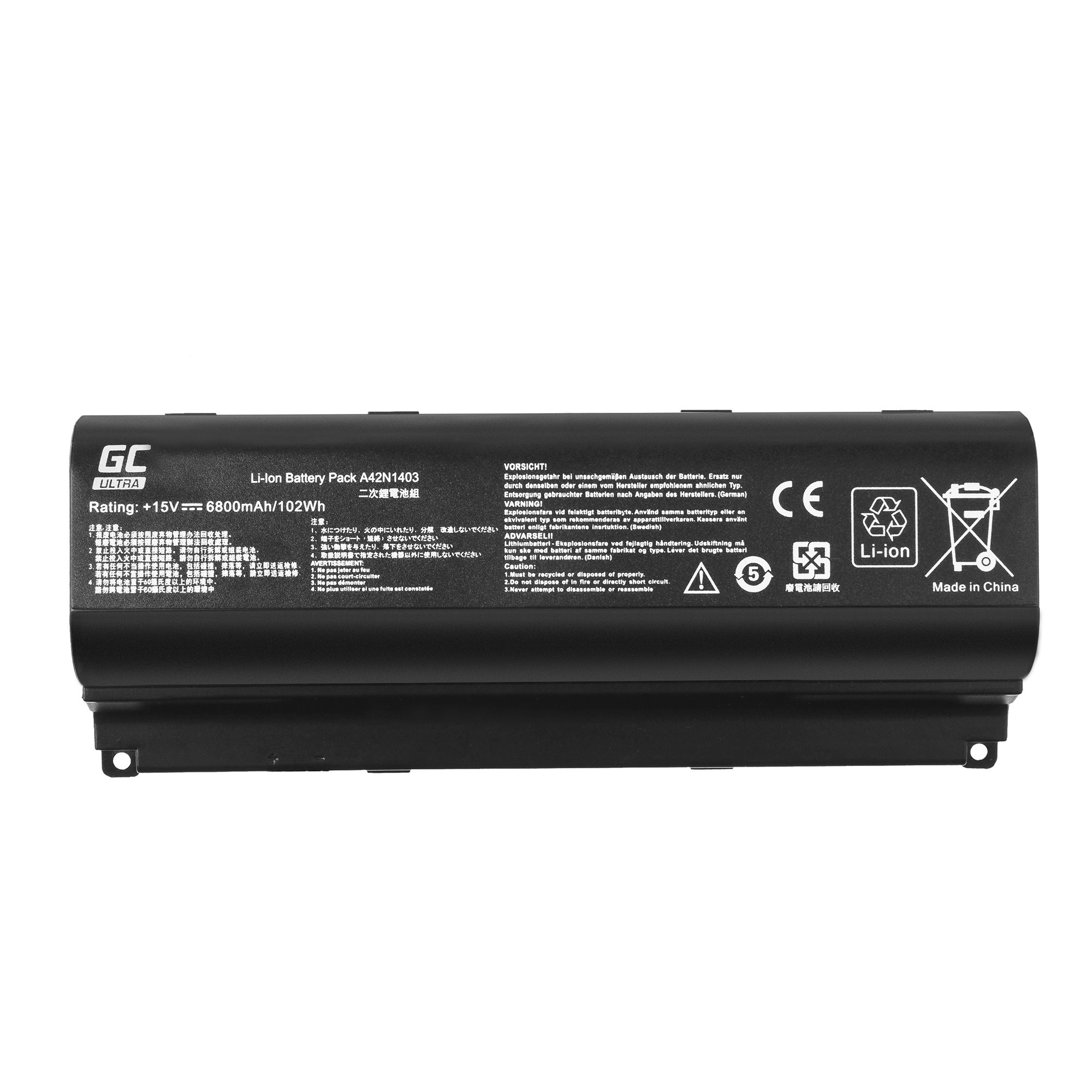 Green Cell AS128ULTRA Baterie Asus A42N1403, Asus ROG G751 G751J G751JL G751JM G751JT G751JY 6800mAh Li-ion