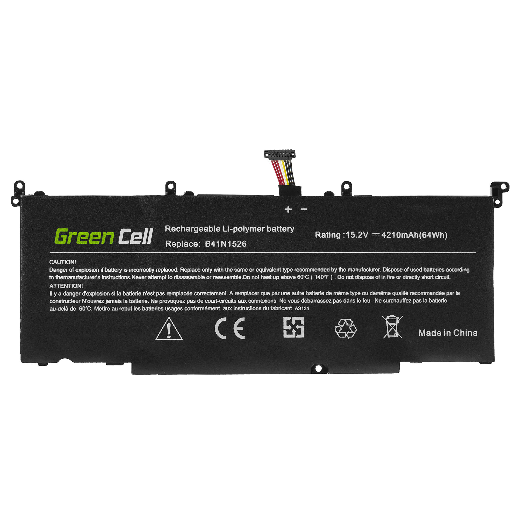 Green Cell AS134 Baterie B41N1526,Asus FX502 FX502V FX502VD FX502VM ROG Strix GL502VM GL502VT GL502VY 4210mAh Li-Pol