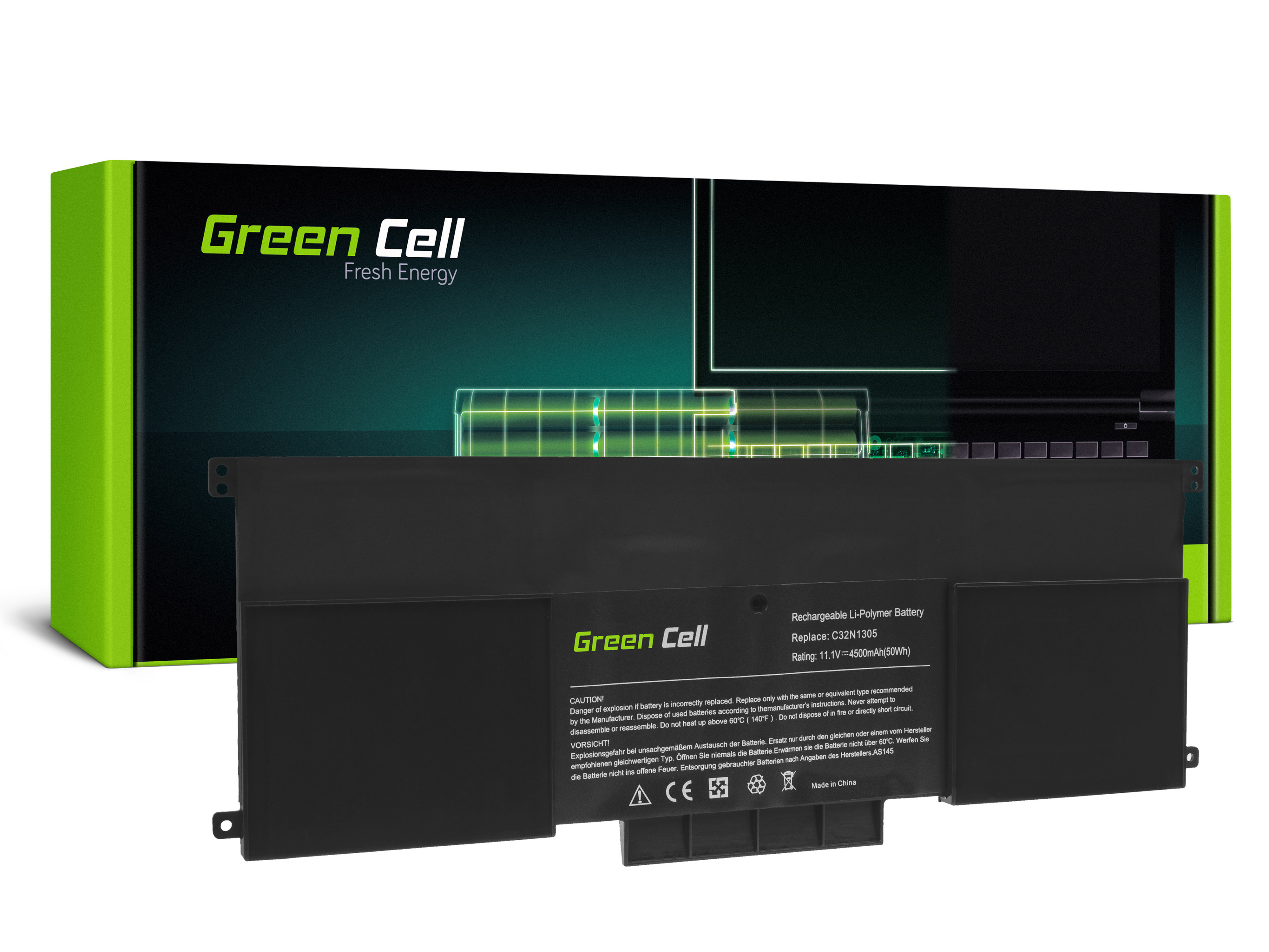 Green Cell AS145 Baterie Asus C32N1305,Asus ZenBook UX301 UX301L UX301LA 4500mAh Li-Pol
