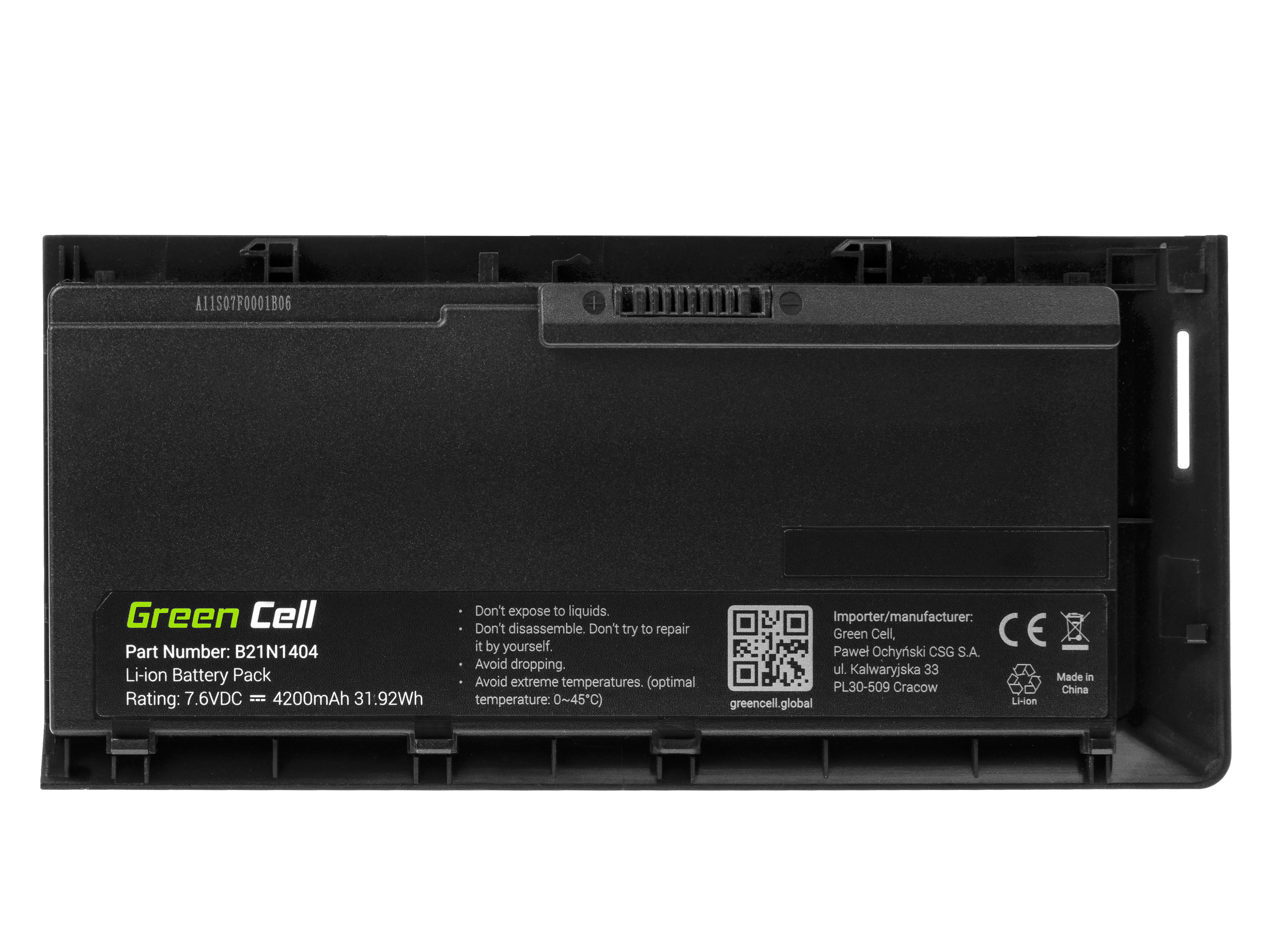 Green Cell AS150 Baterie Asus B21N1404 pro Asus AsusPRO BU201 BU201L BU201LA 4200mAh Li-Pol – neoriginální