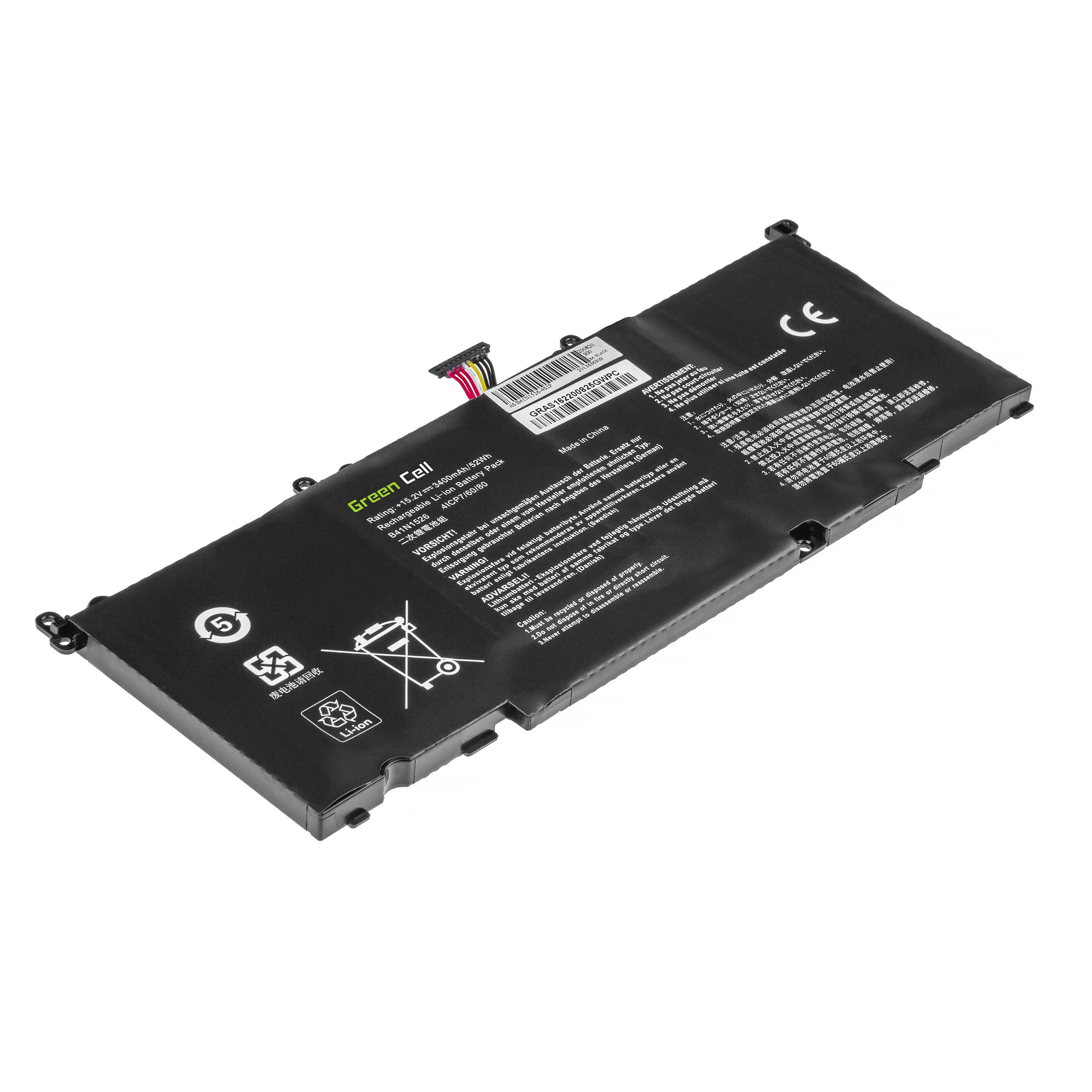 Green Cell AS162 Baterie Asus B41N1526, Asus FX502 FX502V FX502VD FX502VM ROG Strix GL502VM GL502VT GL502VY 3400mAh Li-Pol