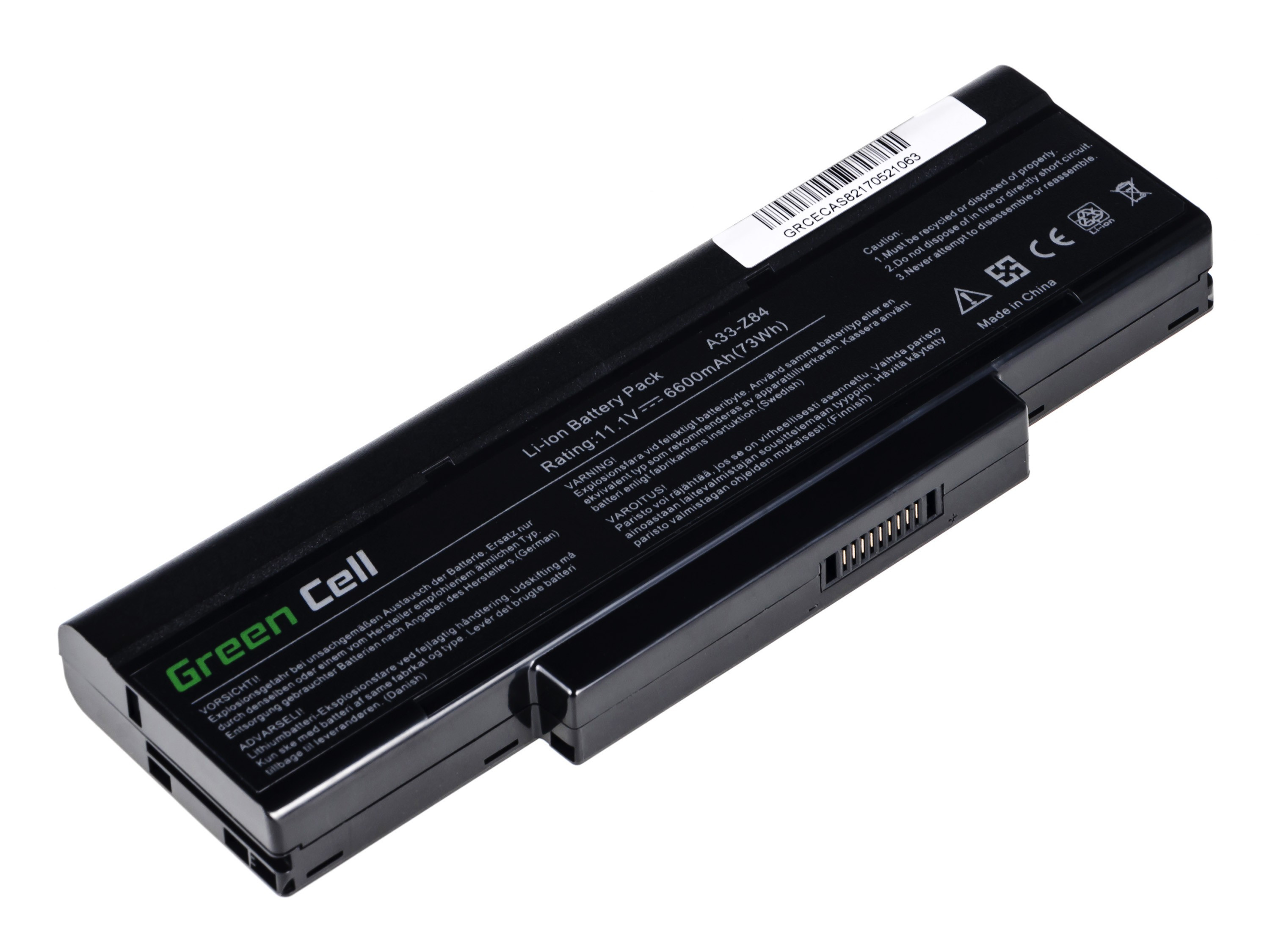 Green Cell AS34 Baterie Asus A9/S9/S96/Z62/Z9/Z94/Z96/COMPAL FL90/COMPAL FL92 6600mAh Li-ion