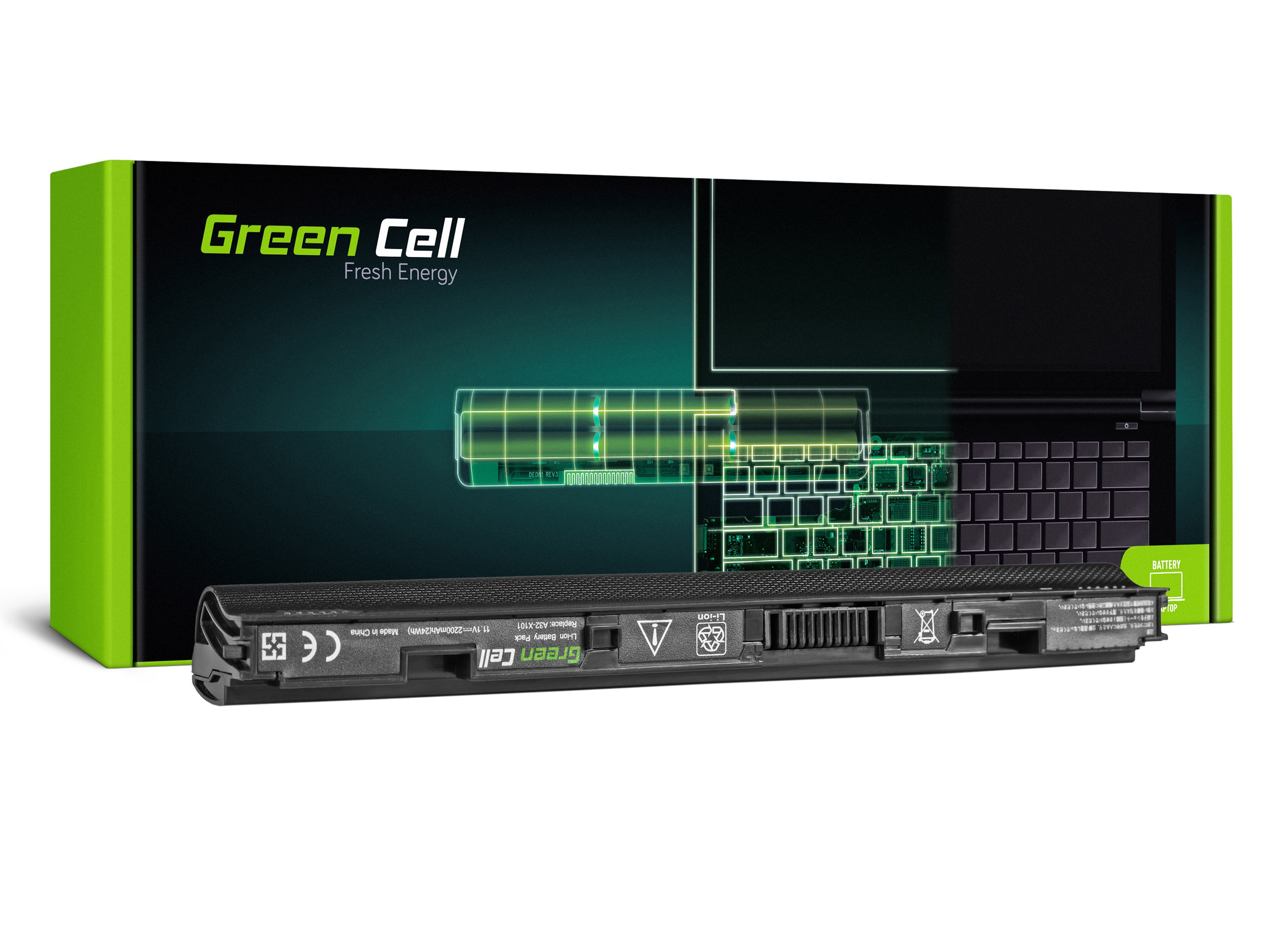 **Green Cell AS36 Baterie Asus Eee-PC X101/X101H/X101C/X101CH/X101X 2200mAh Li-ion