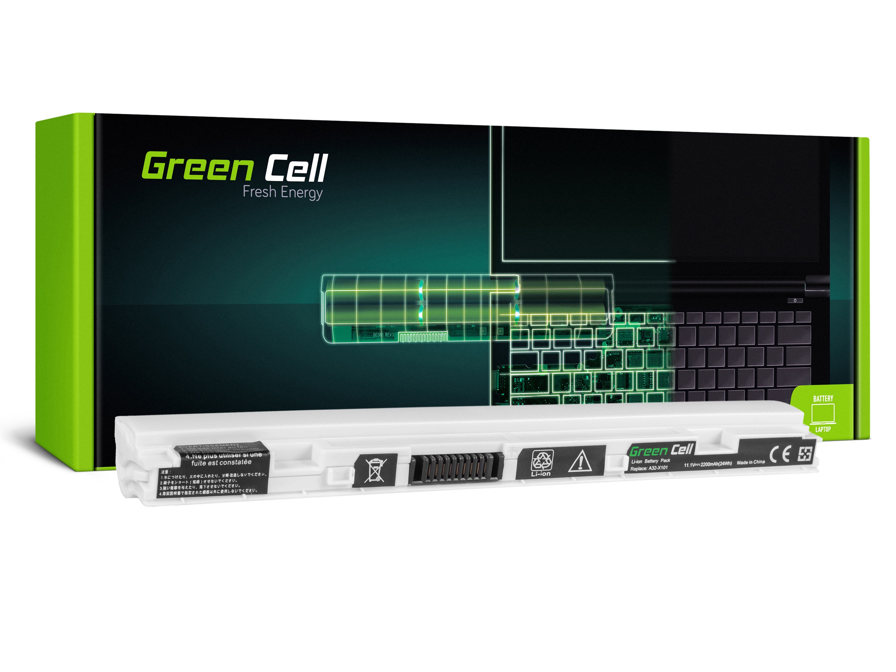 Green Cell AS45 Baterie Asus Eee-PC X101/X101H/X101C/X101CH/X101X 2200mAh Li-ion