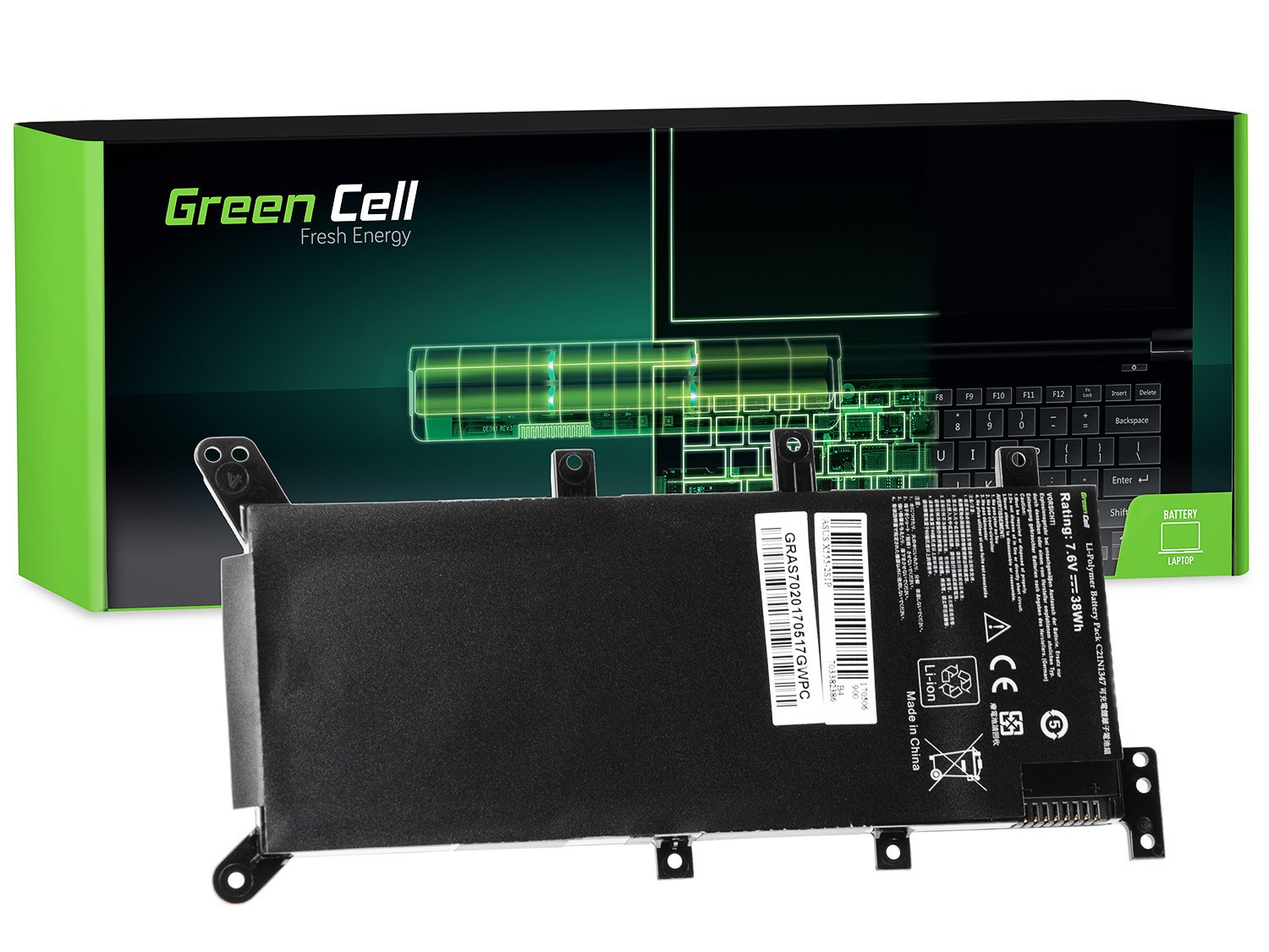 *Green Cell AS70 Baterie Asus A555/A555L/F555/K555/R556/X555/X555L/C21N1347 4000mAh Li-ion