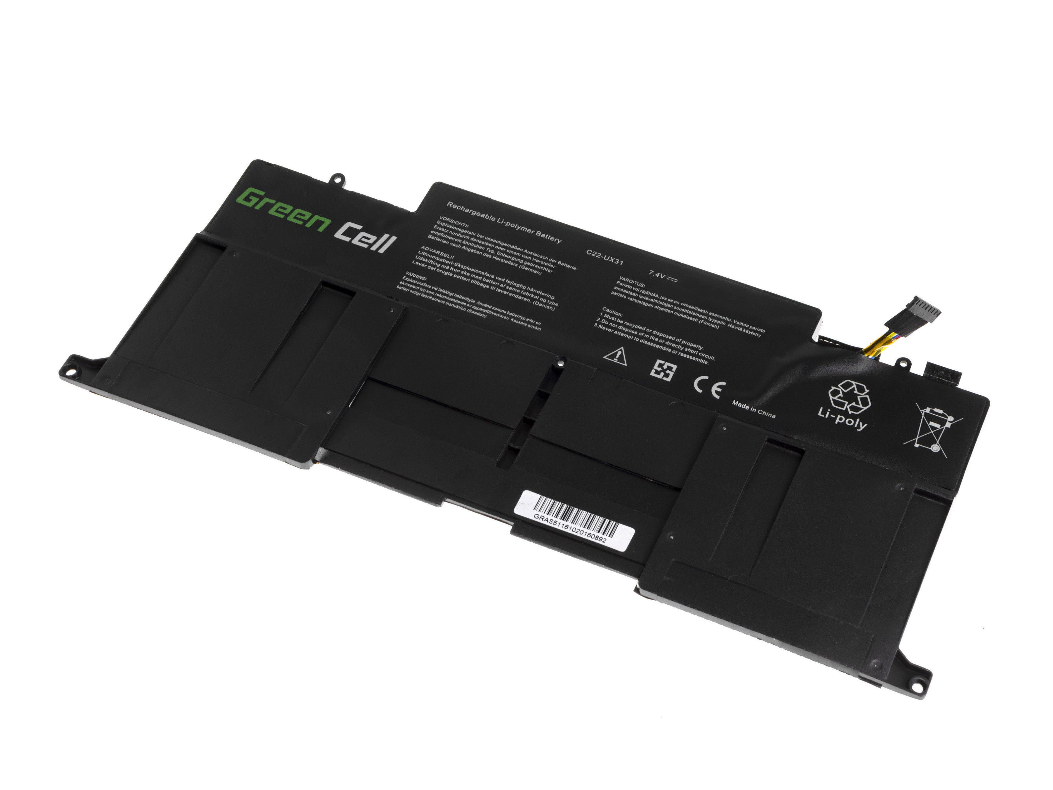 Green Cell AS72 Baterie Asus ZenBook UX31/UX31A/UX31E/UX31LA 6200mAh Li-Pol