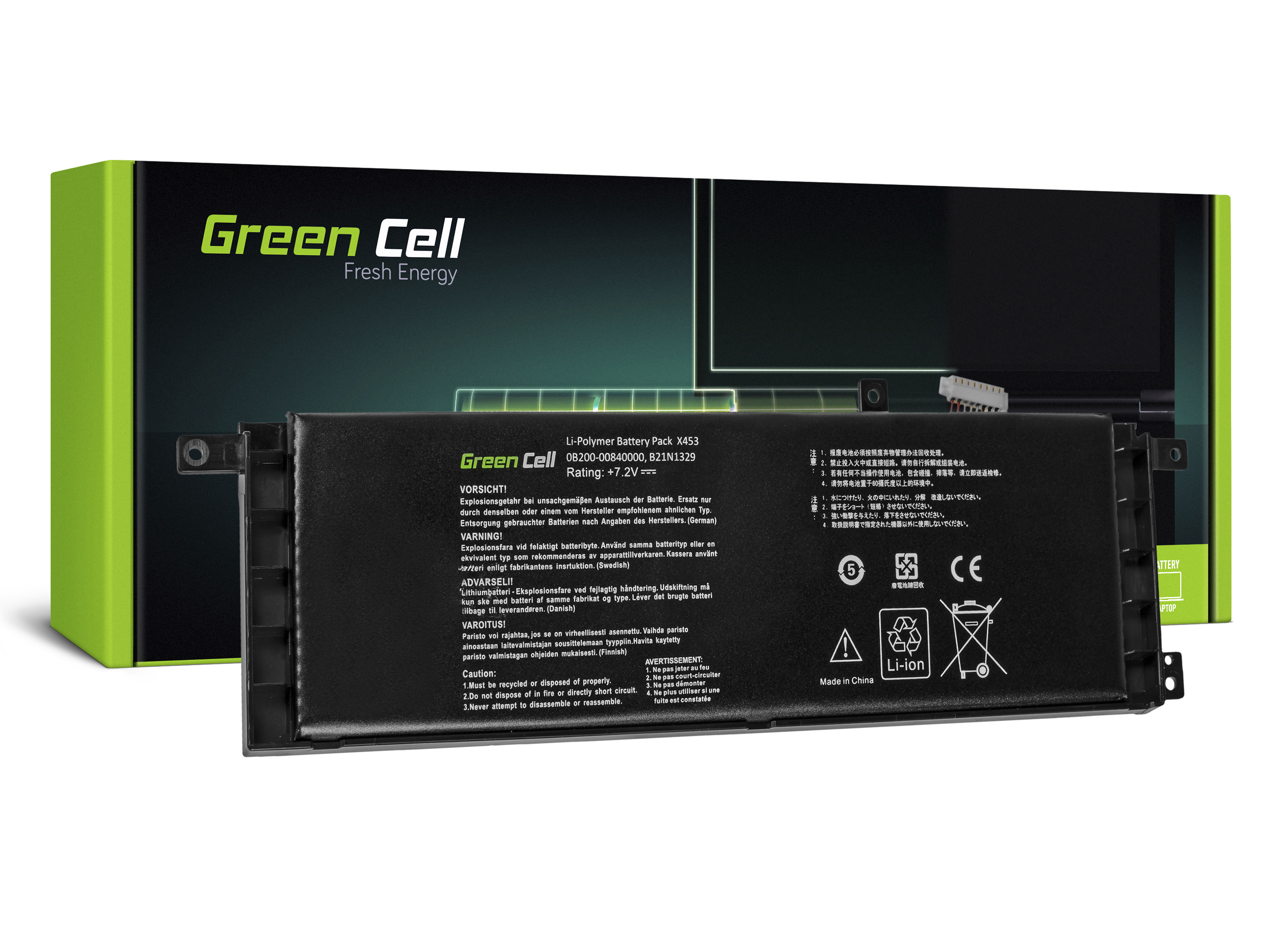 *Green Cell AS80 Baterie Asus X553 X553M X553MA F553 F553M F553MA 3800mAh Li-Pol