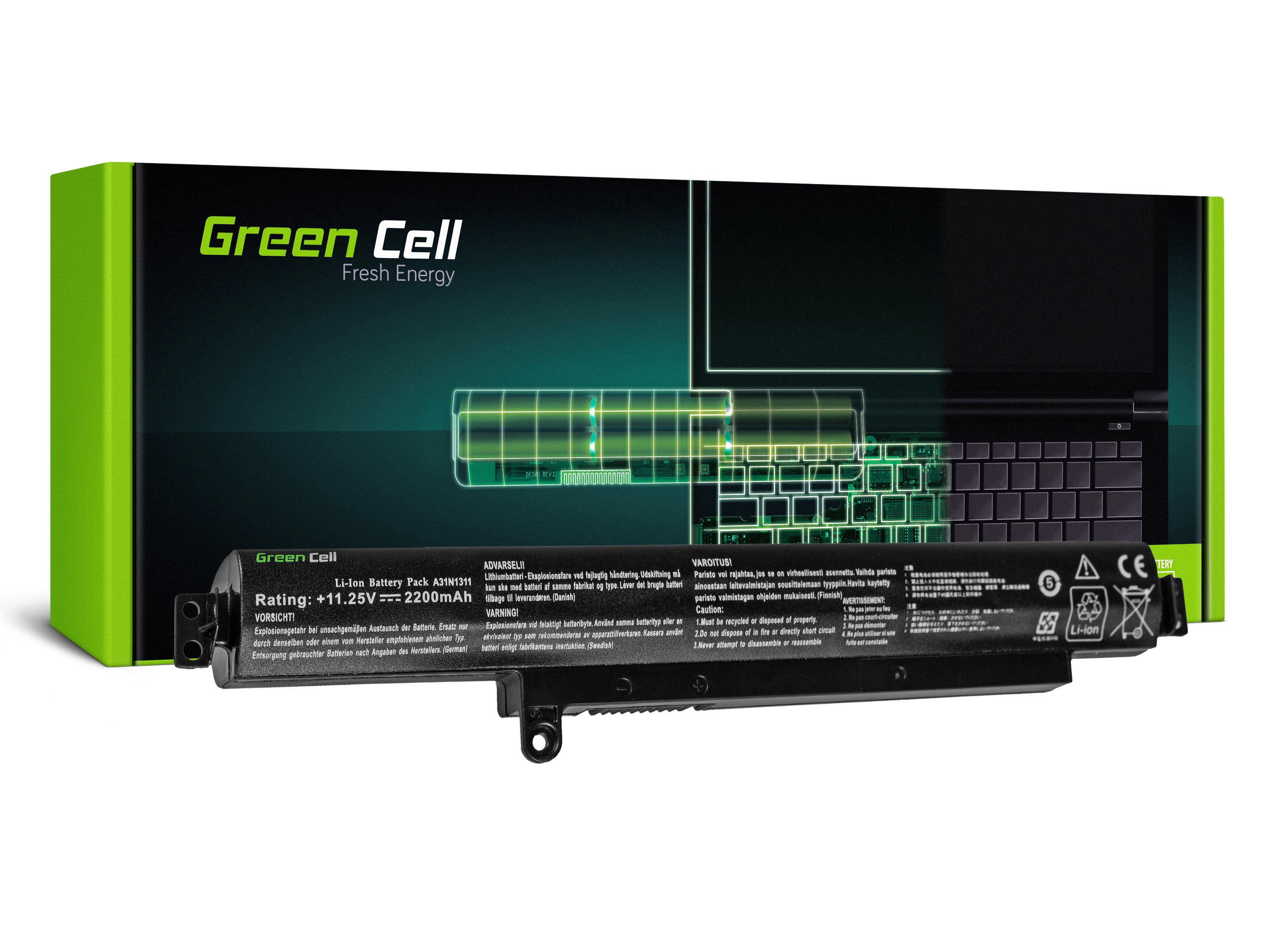 Green Cell AS83 Baterie Asus A31N1311  Asus VivoBook F102B F102BA X102B X102BA 2200mAh Li-Ion
