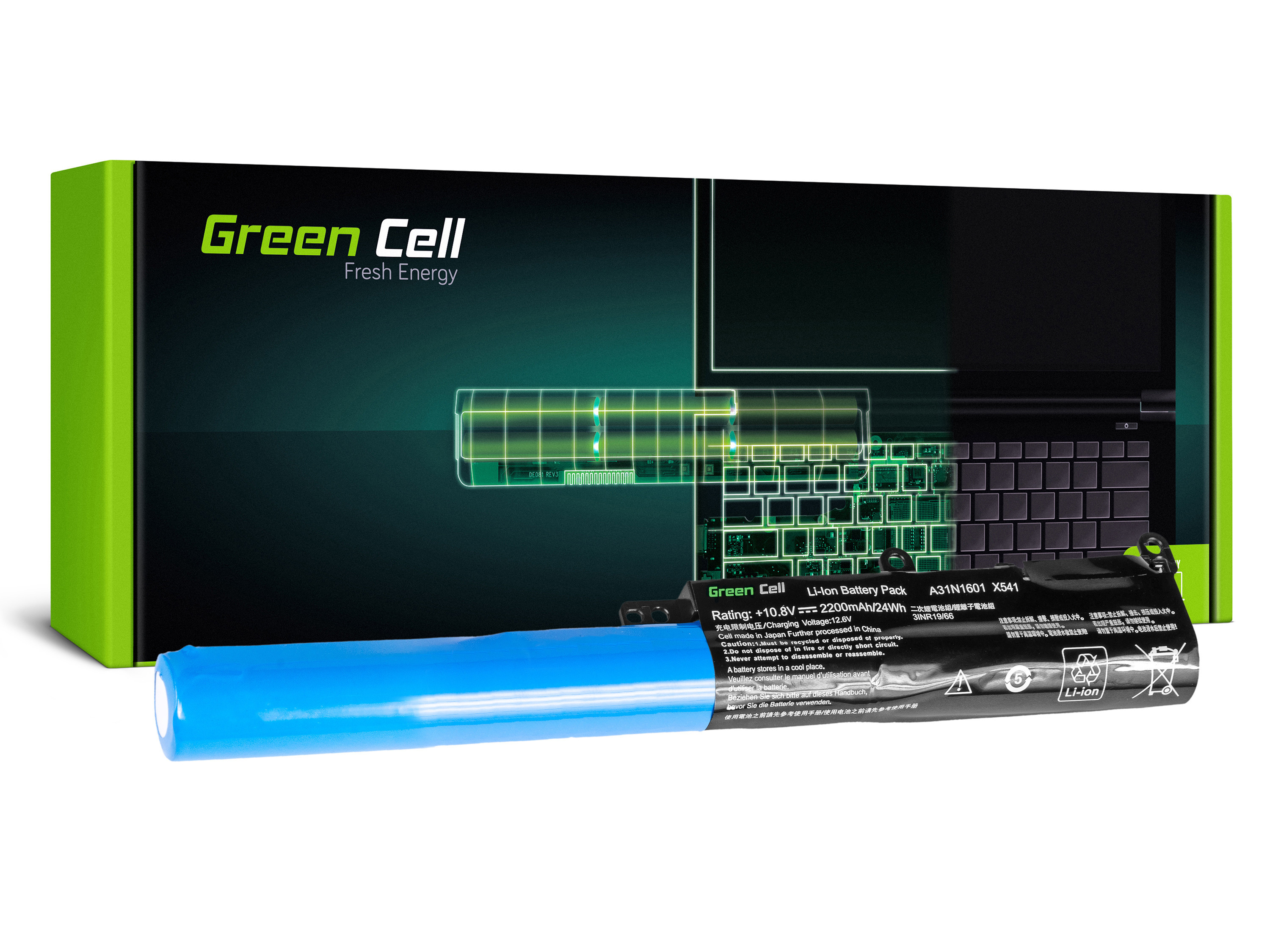 Green Cell AS94 Baterie Asus R541N/R541S/R541U/F541N/F541U/X541N X541S X541U 2200mAh Li-ion
