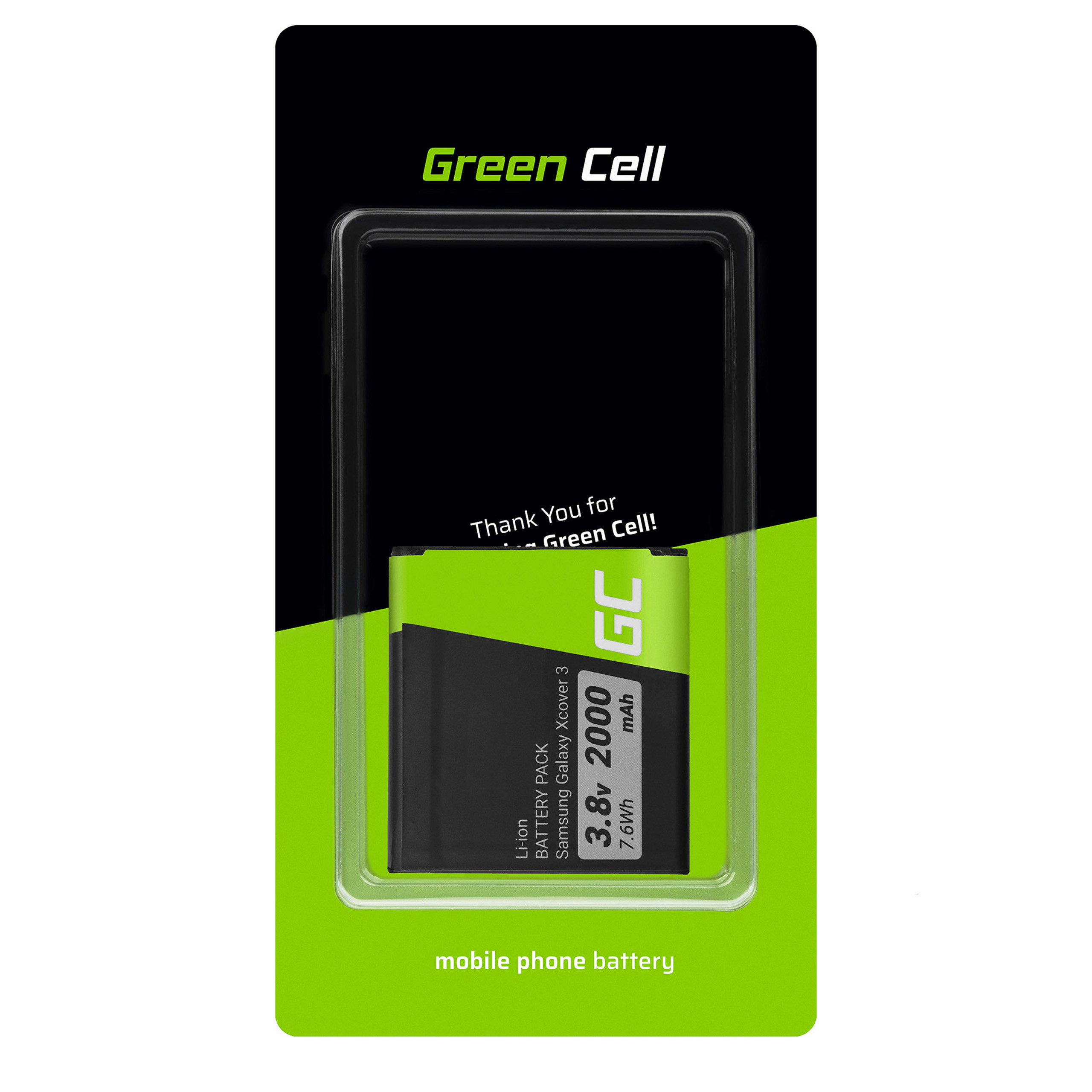 Baterie Green Cell BP104 Samsung EB-BG388BBE Samsung Galaxy xCover 3 G388F G389F 2200mAh Li-Pol