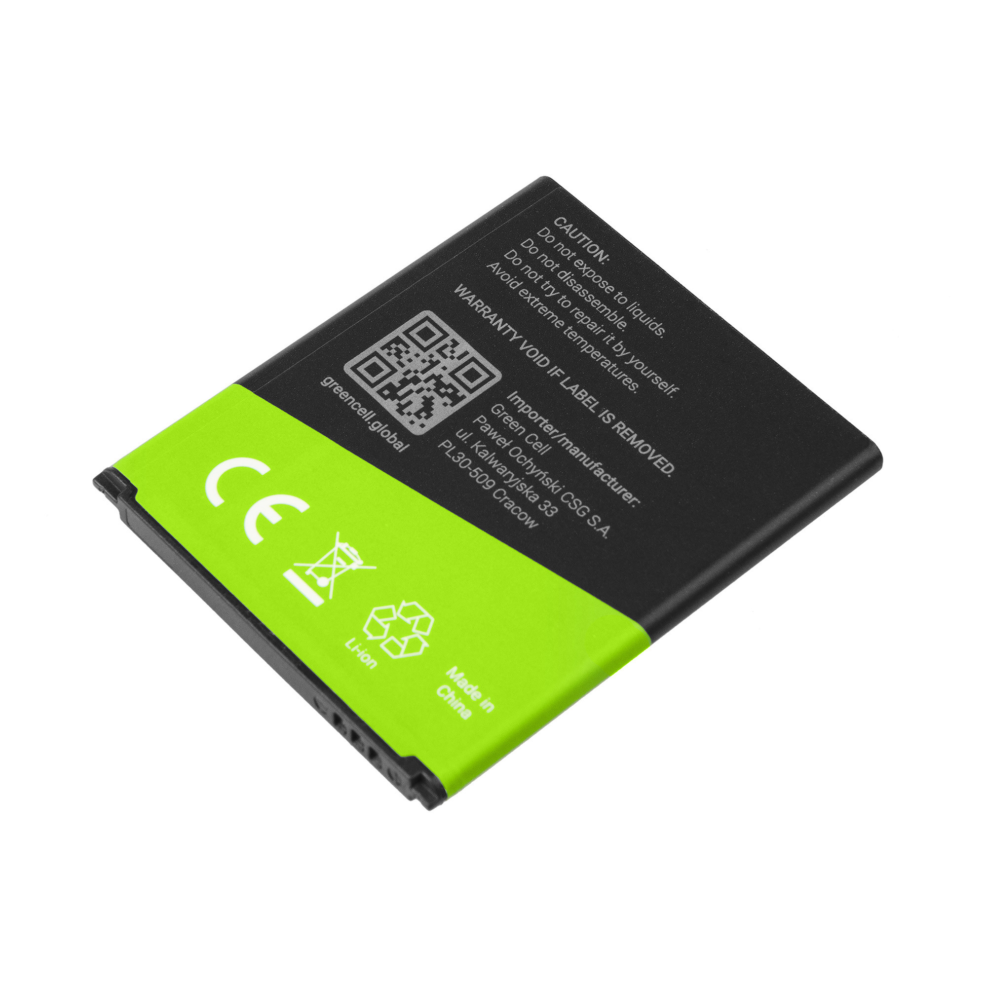 Baterie Green Cell Samsung EB-L1G6LL Samsung Galaxy SIII S3 1500mAh Li-ion