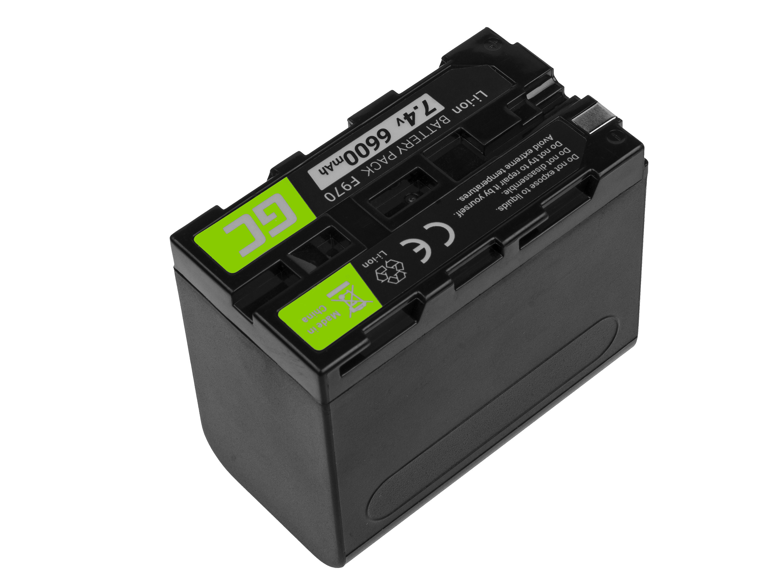 Baterie Green Cell SONY NP-F330 NP-F530 NP-F970 DCR-VX2100 HDR-AX2000 HVR-HD1000U HDR-FX1000 HDR-FX1 7.4V 6600mAh Li-ion