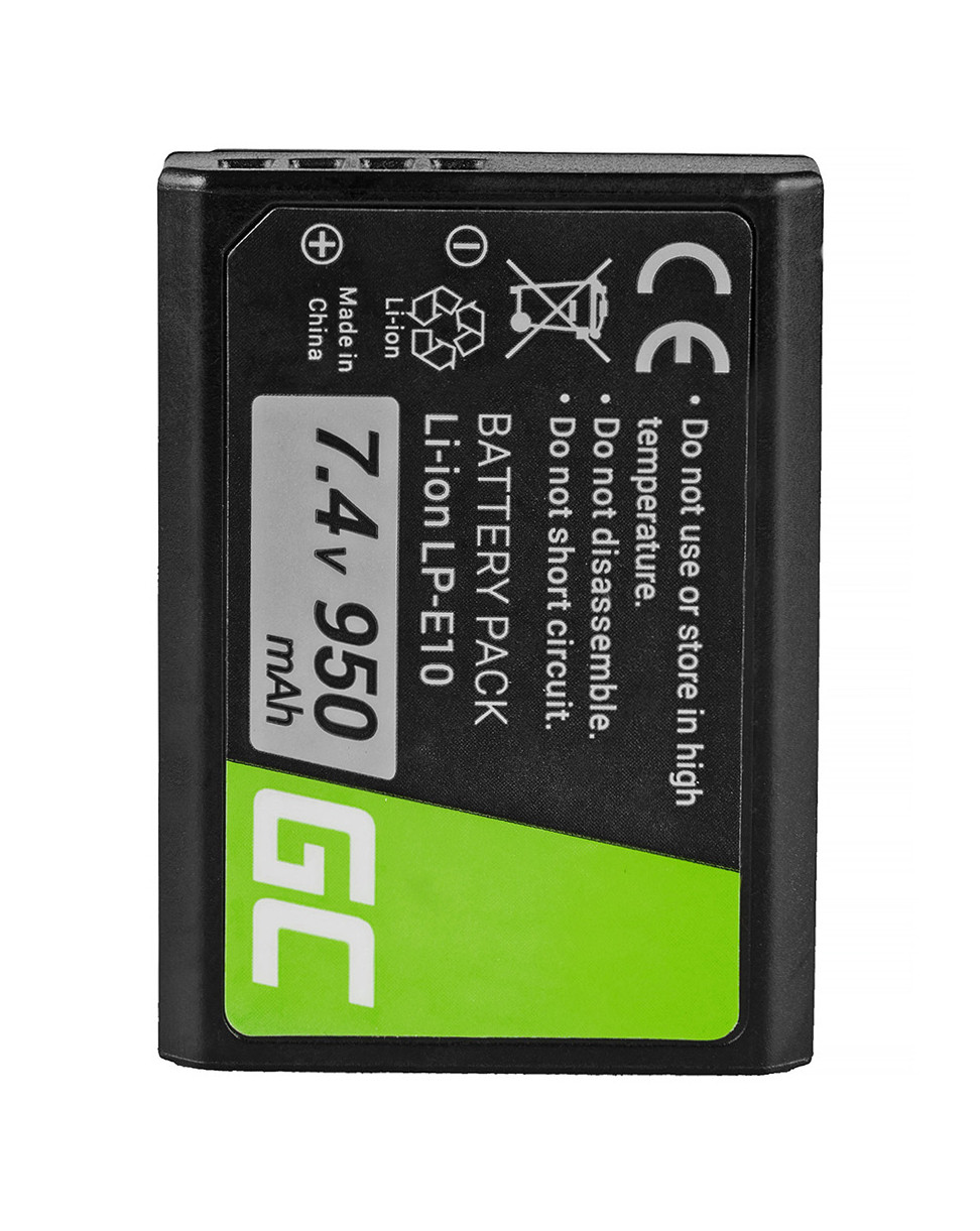 Baterie Green Cell Canon  LP-E10 Canon EOS Rebel T3,T5,T6,Kiss X50,Kiss X70,EOS 1100D,EOS 1200D,EOS 1300D 950mAh Li-ion
