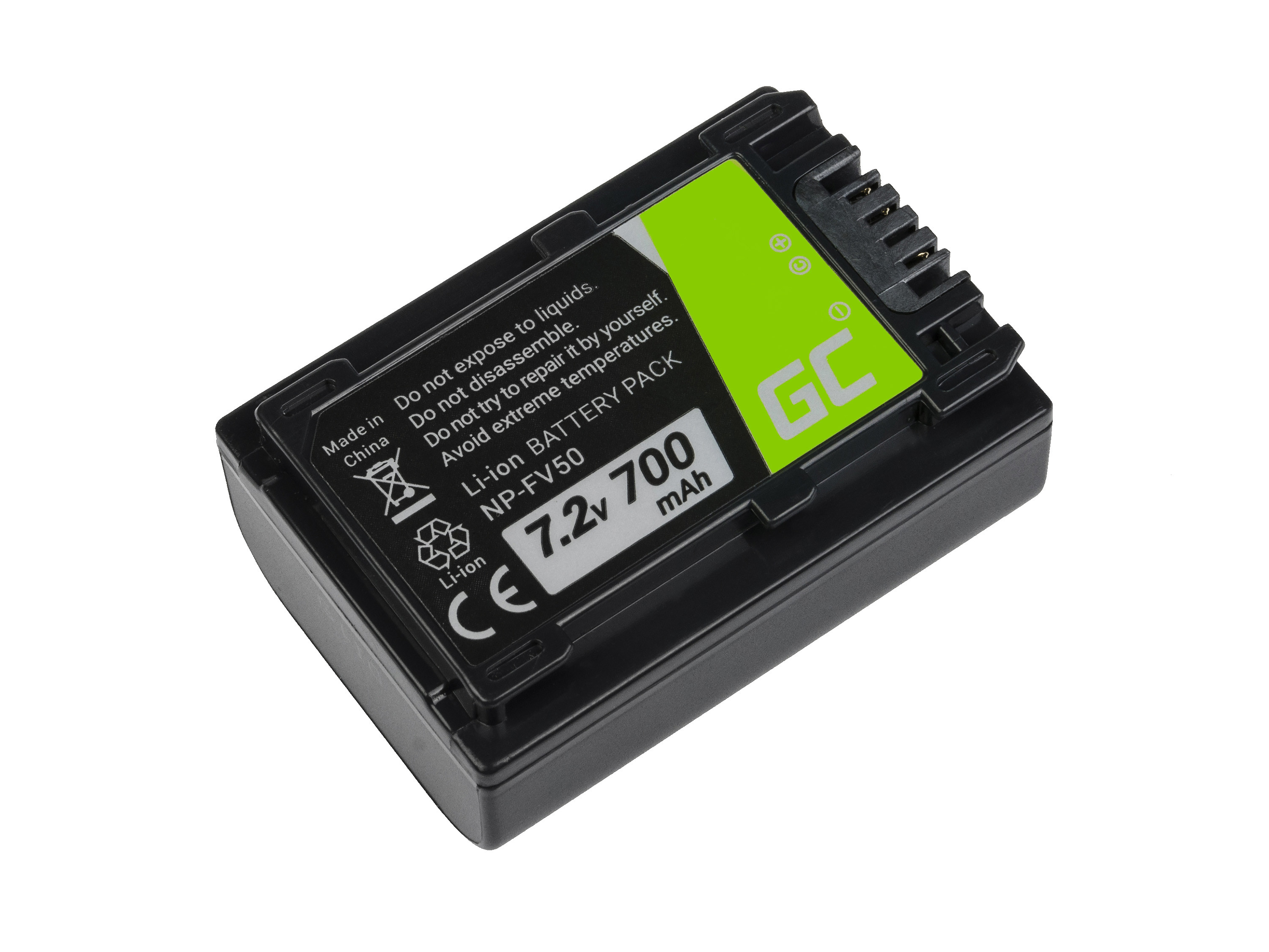 Baterie Green Cell Sony NP-FV50/NP-FV100 DCR-DVD506E DCR-DVD510E HDR-CX116E HDR-CX130 HDR-CX155E HDR-UX9E 700mAh Li-ion