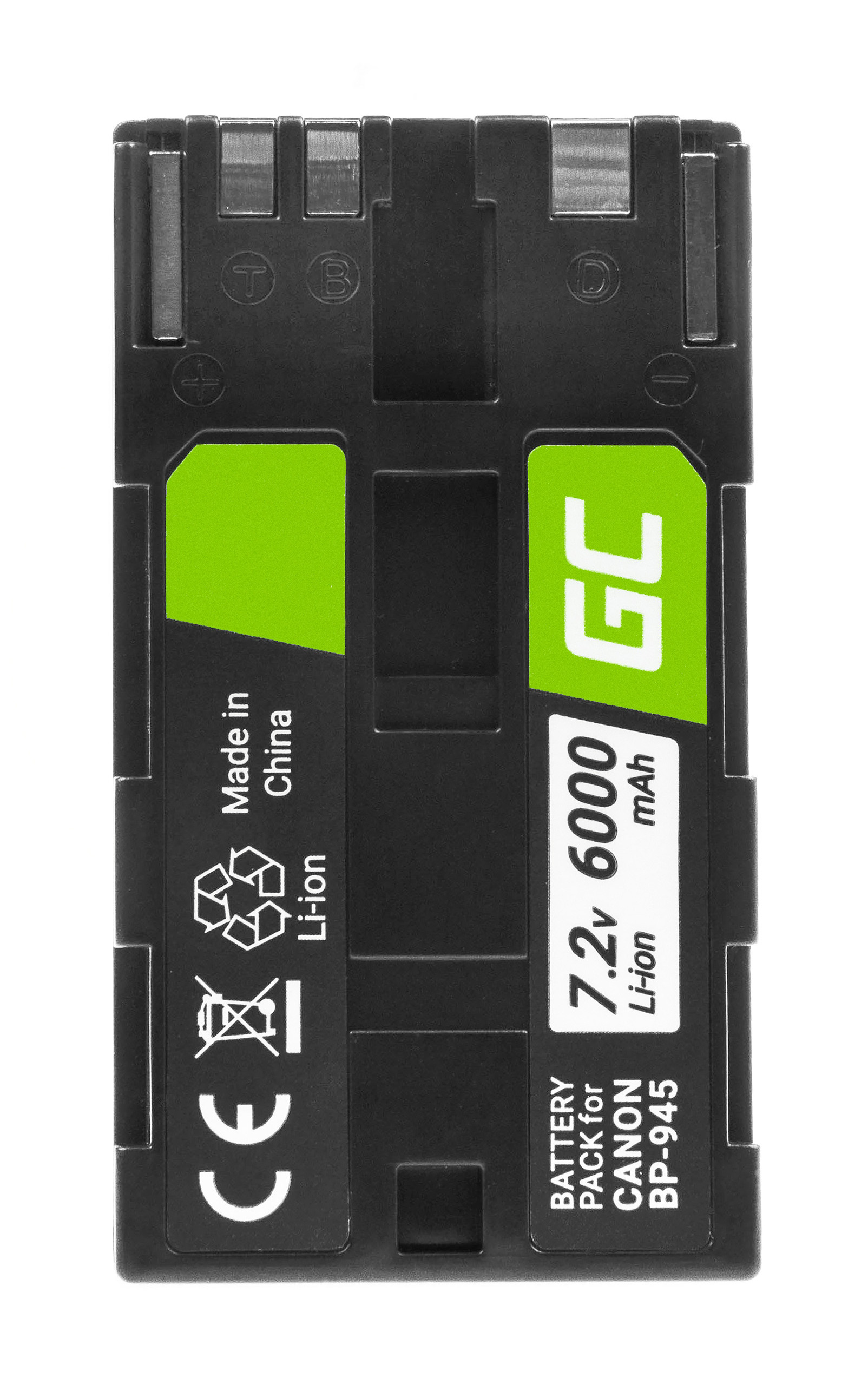 EOL-Green Cell Camera Battery BP-945 BP-911 for Canon ES50 ES55 ES60 ES65 ES75 ES7000V G10 DM-XL1 Full Decoded, 7.2V 6000mAh