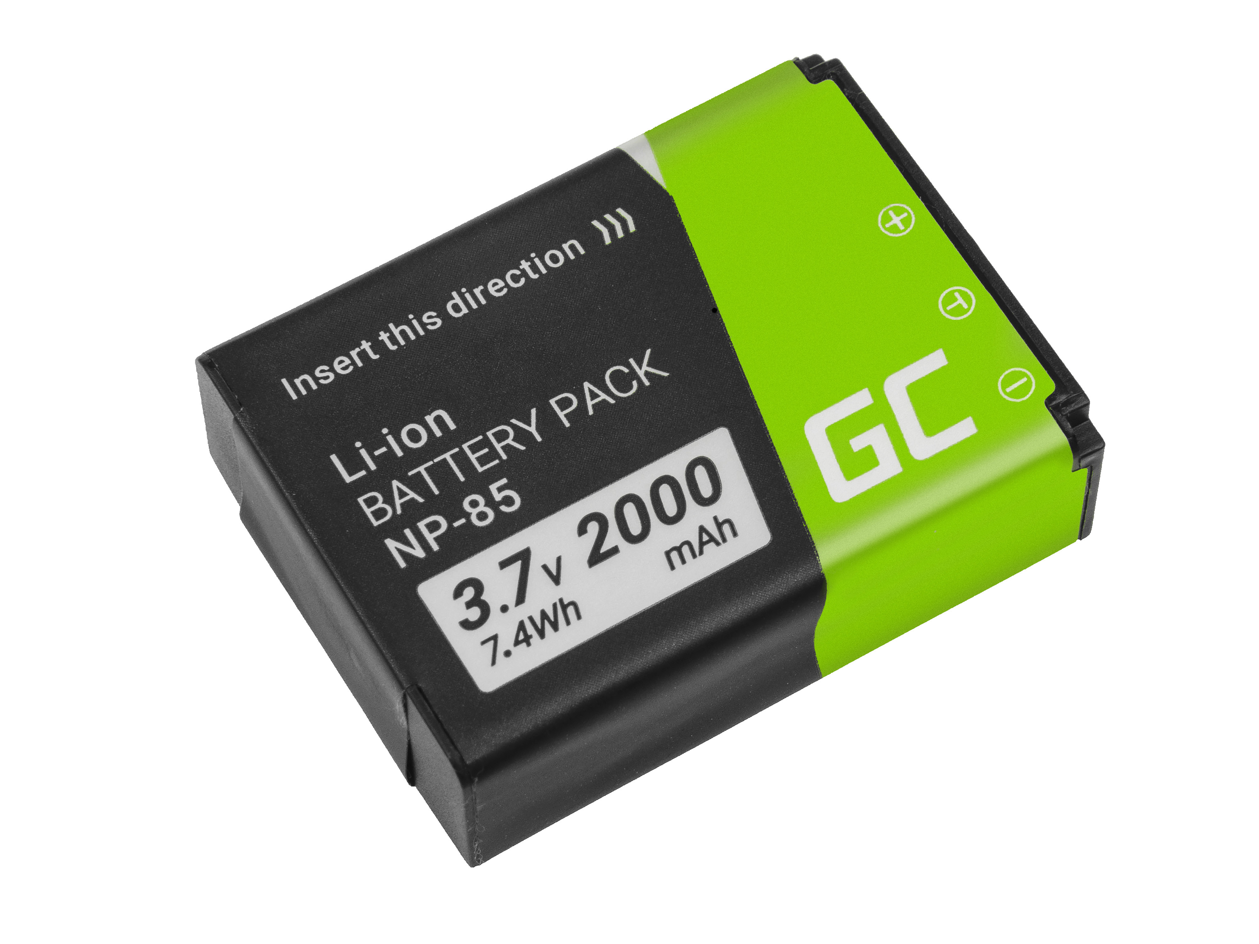 **Baterie Green Cell FujiFilm NP-85 NP85, pro FujiFilm FinePix SL300, SL305, SL280, SL260, SL240 3.7V 2000mAh Li-ion