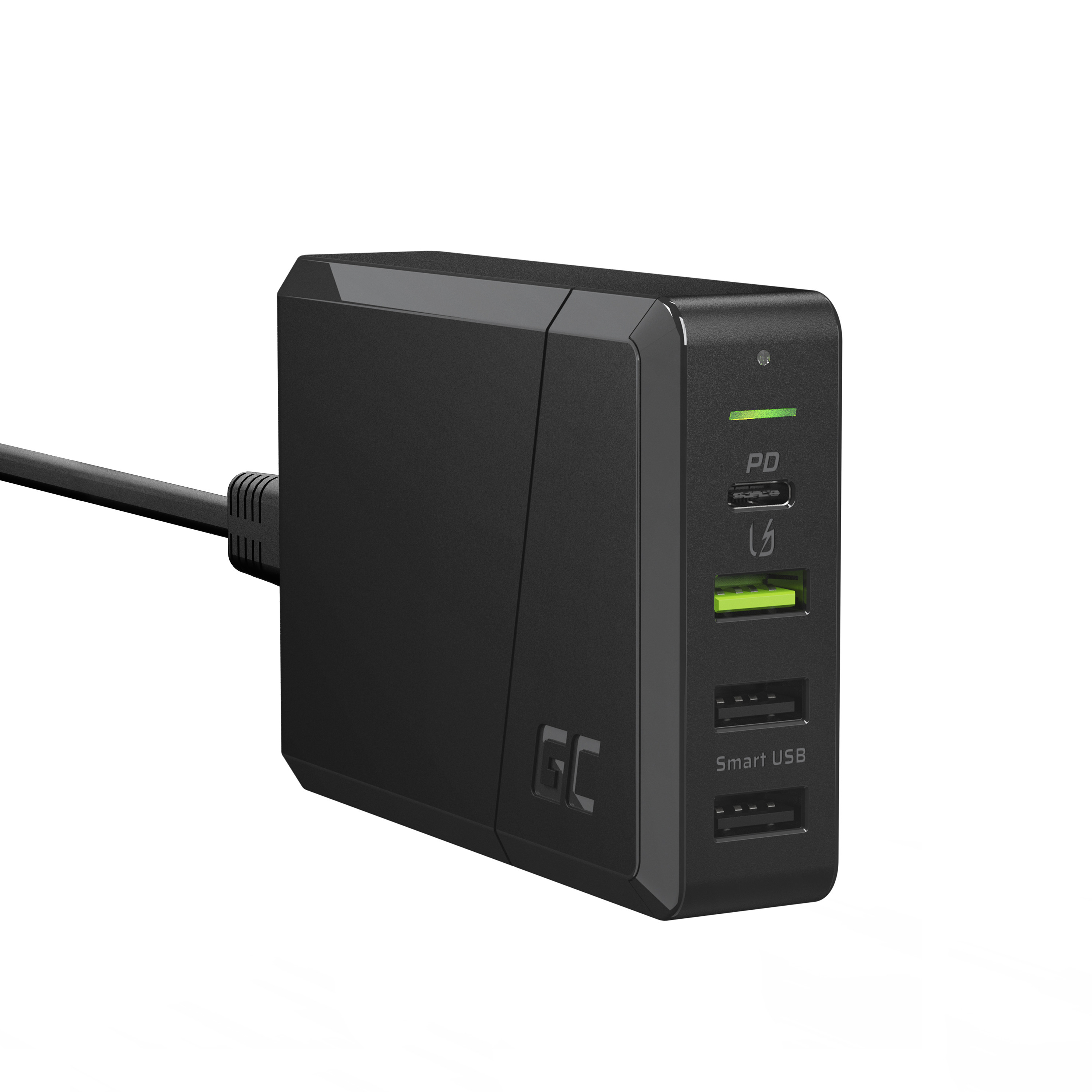 *Green Cell Nabíječka ultrabooková USB-C PD nabíječka a technologie Ultra Charge 4 porty 75W