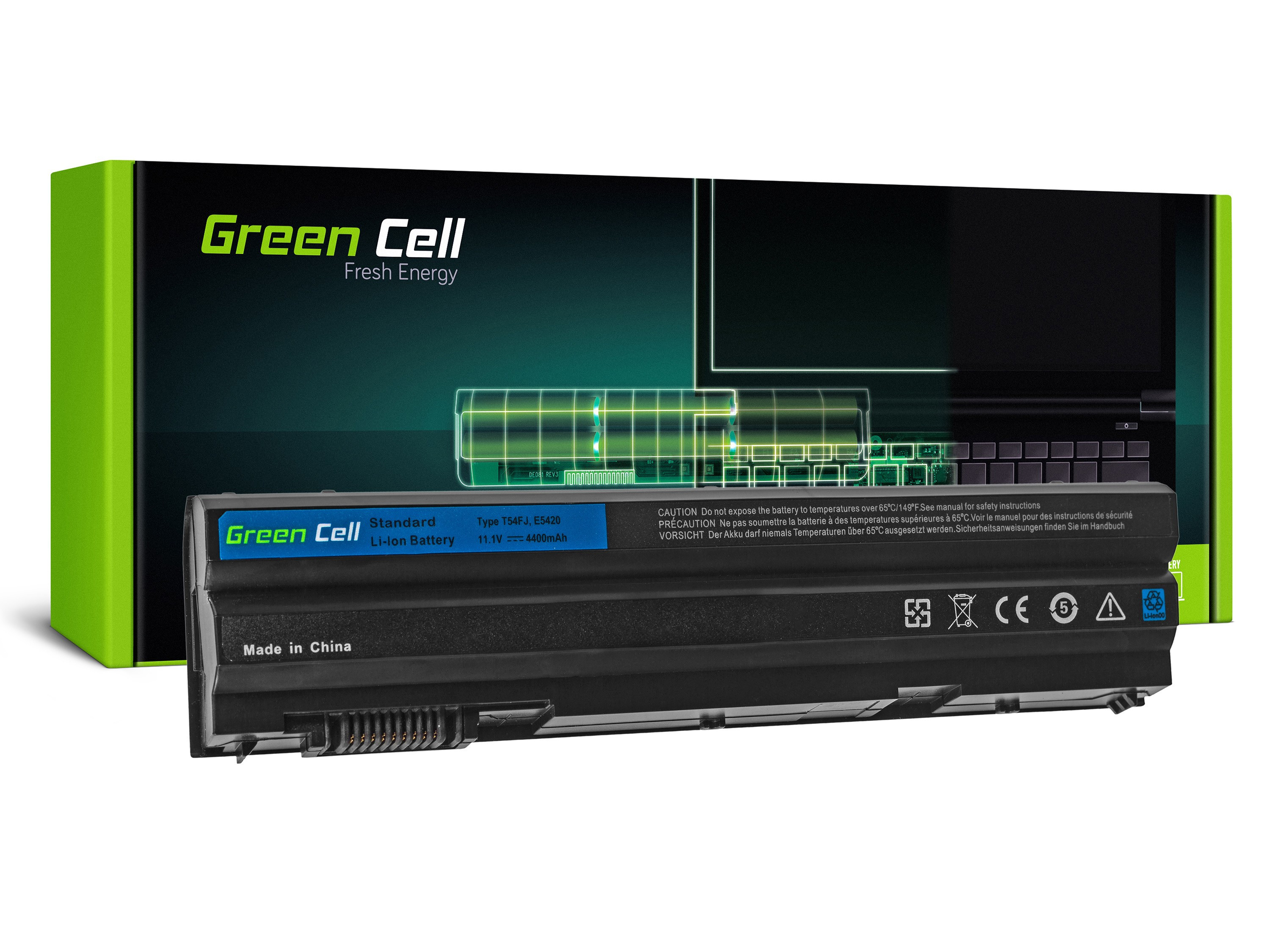 *Green Cell DE04 Baterie Dell Latitude E5420/E5520/E6420/E6520/E6540 4400mAh Li-ion