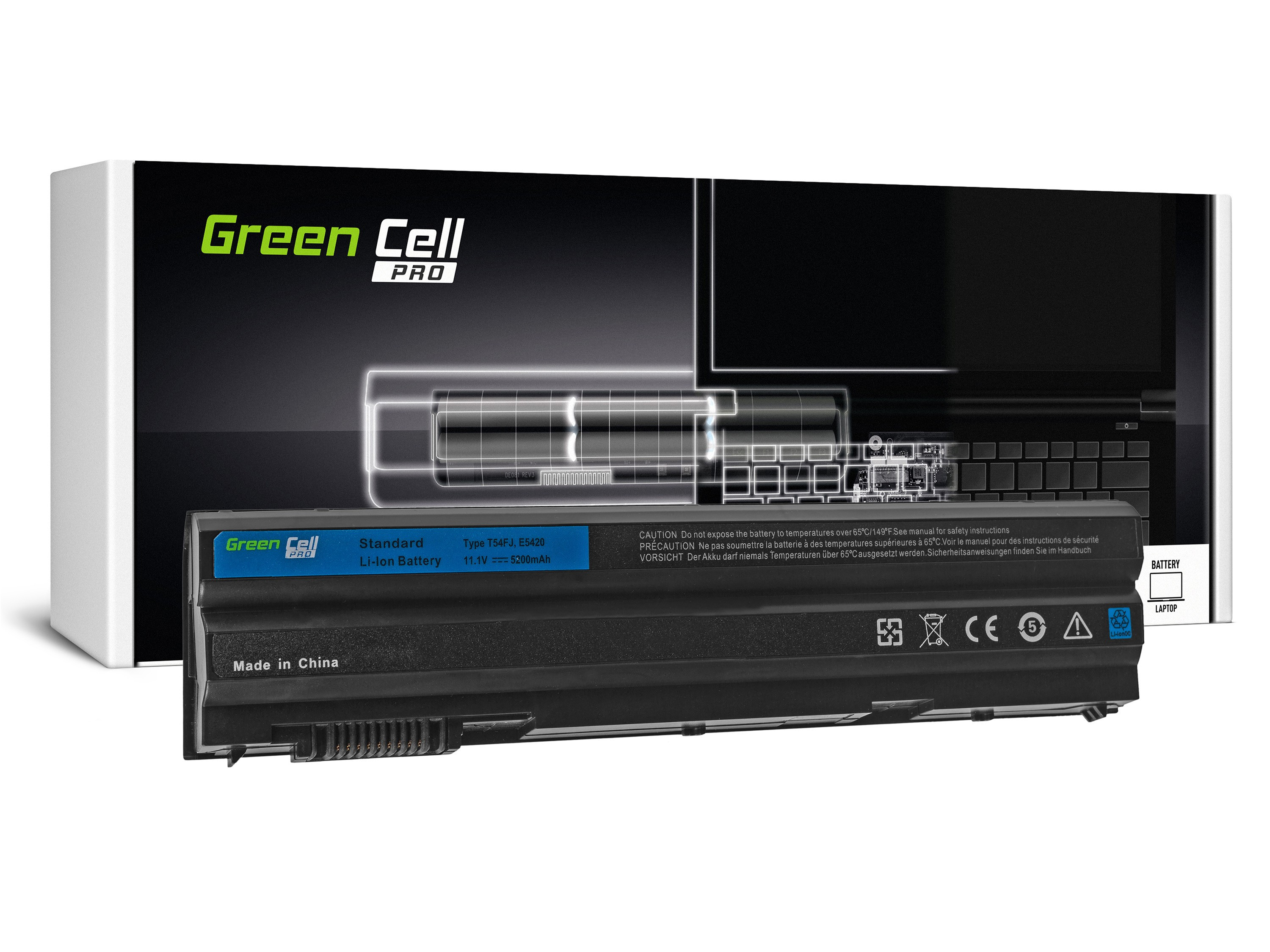 *Green Cell DE04PRO Baterie Dell Latitude E5420/E5520/E6420/E6520/E6540 5200mAh Li-ion