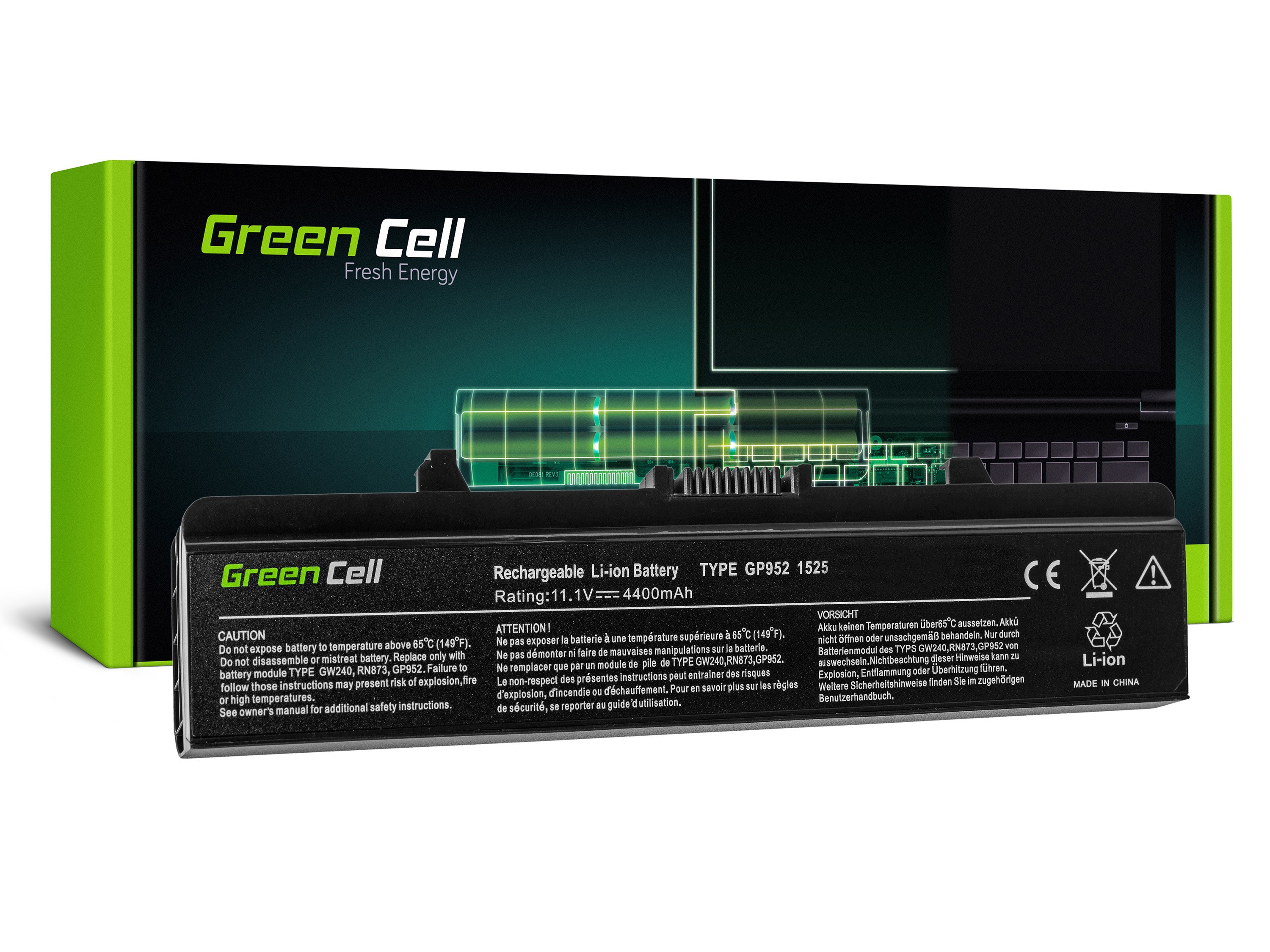 **Green Cell DE05 Baterie Dell Inspiron 1525/1526/1545/1546/PP29L/PP41L/Vostro 500 4400mAh Li-ion