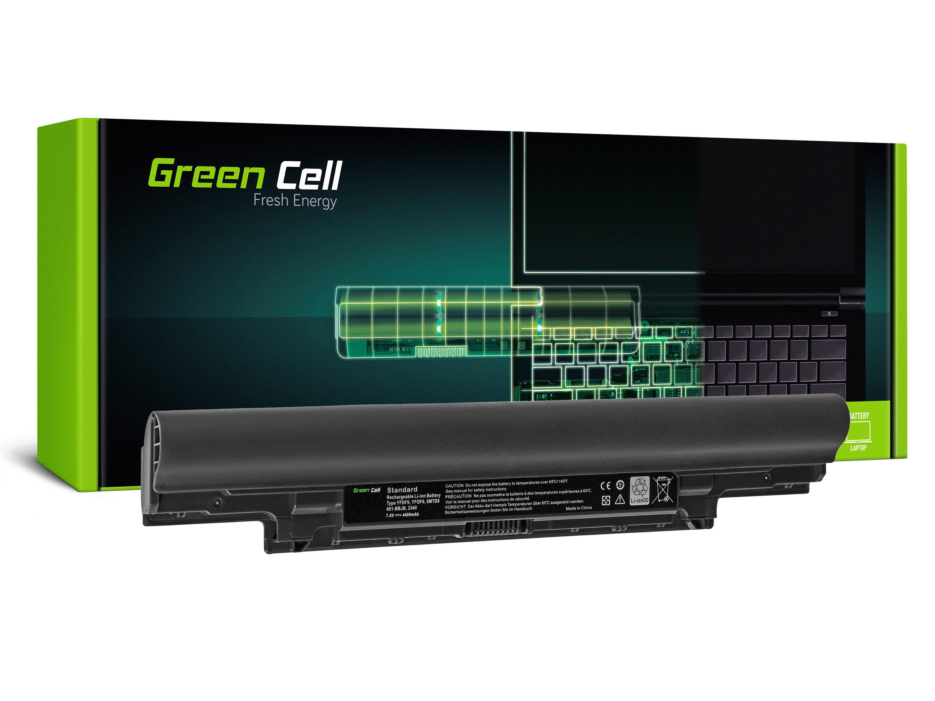 Green Cell DE107 Baterie Dell Latitude 3340 4400mAh Li-ion