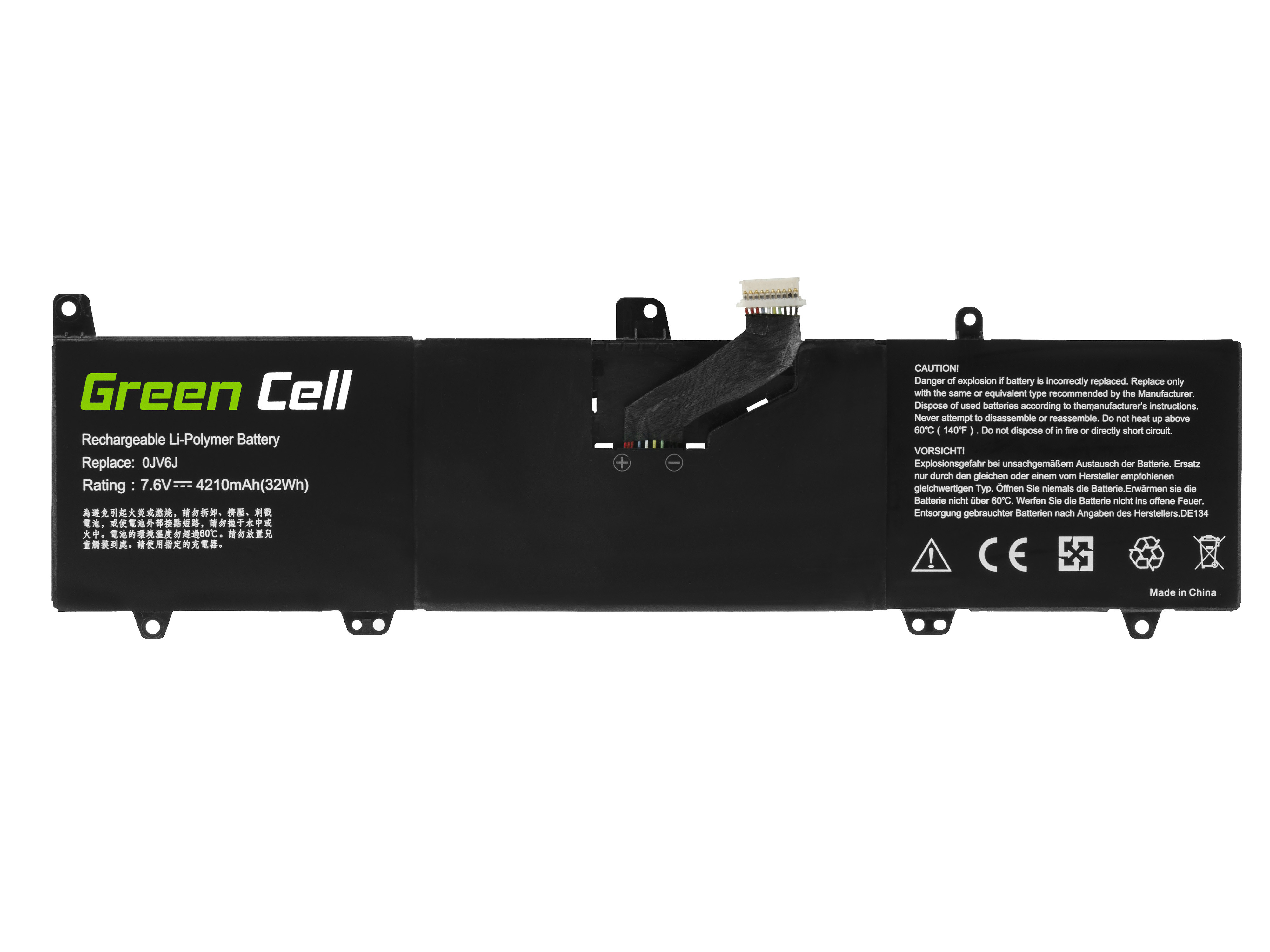 Green Cell DE134 Baterie Dell 0JV6J,Dell Inspiron 11 3162 3164 3168 3169 3179 3180 3185 4210mAh Li-Pol – neoriginální