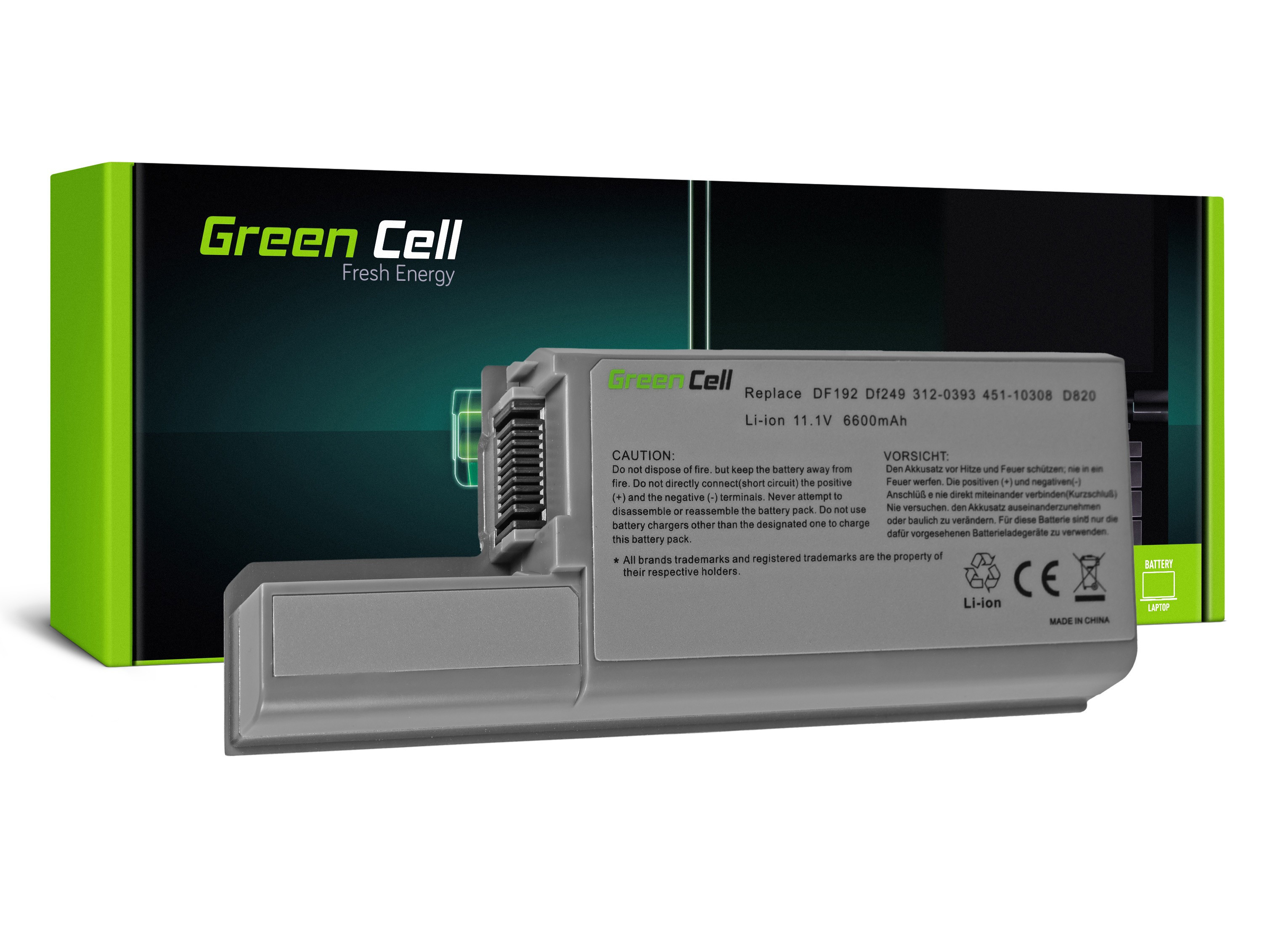 Green Cell DE34 Baterie Dell Latitude D531/D531N/D820/D830/PP04X/Precision M65 6600mAh Li-ion