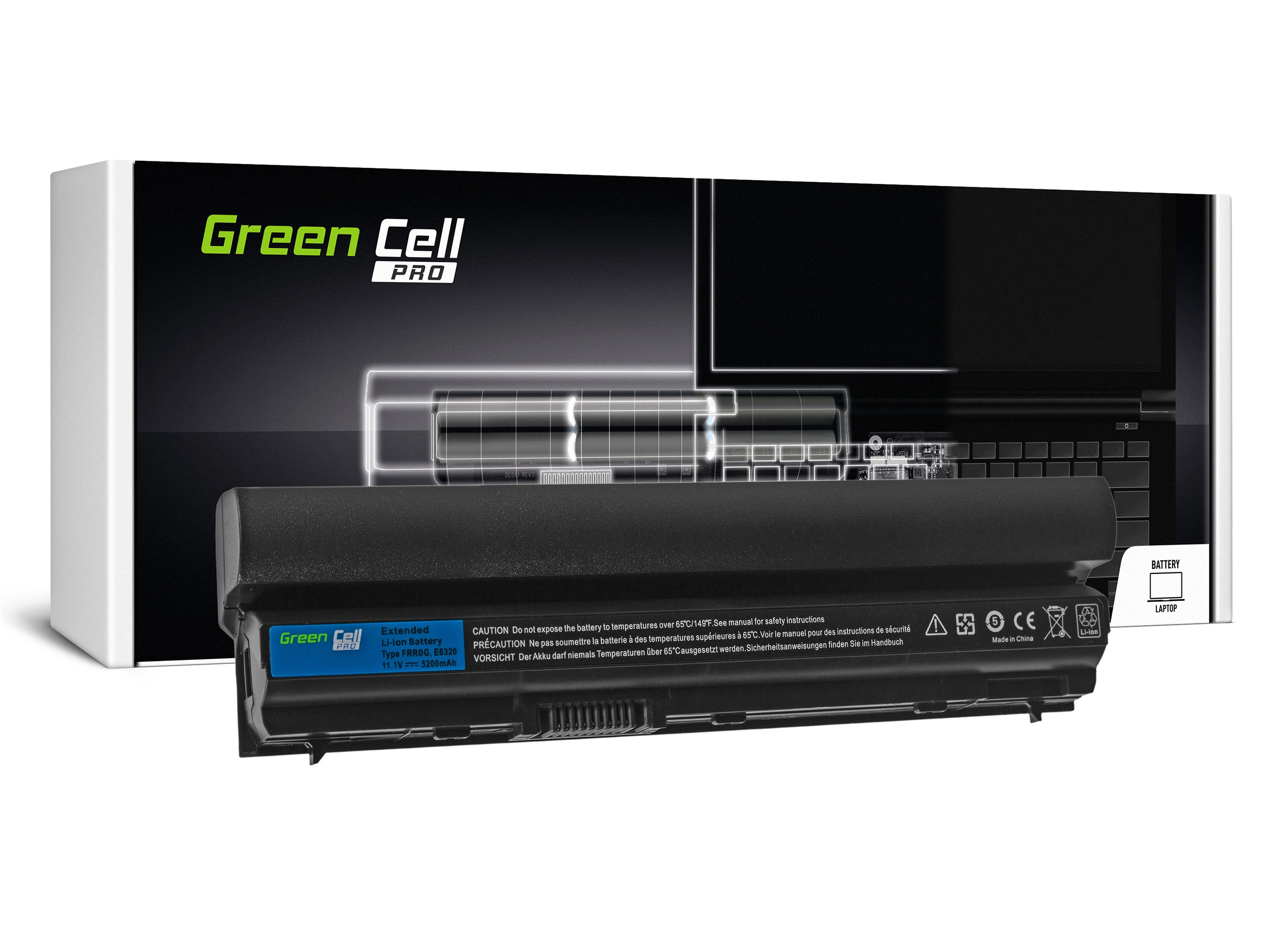 Green Cell DE55PRO Baterie Dell Latitude E6220/E6230/E6320/E6320 5200mAh Li-ion